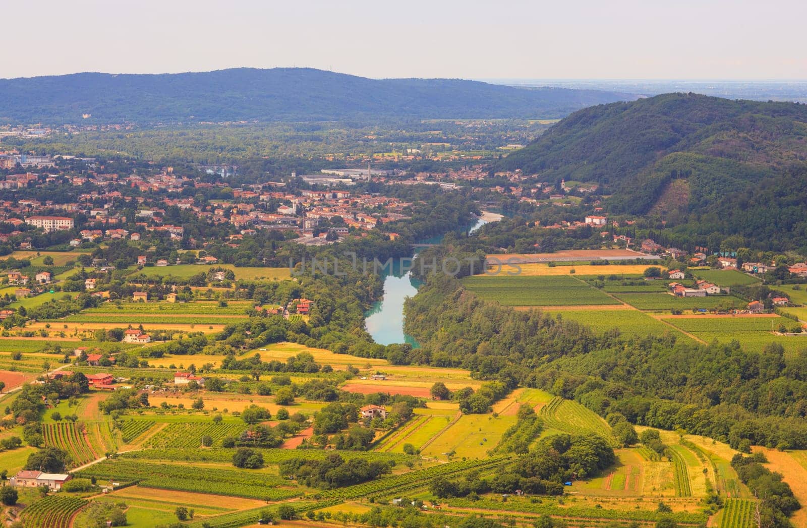 Gorizia and Nova Gorica view from Sabotin mountain
