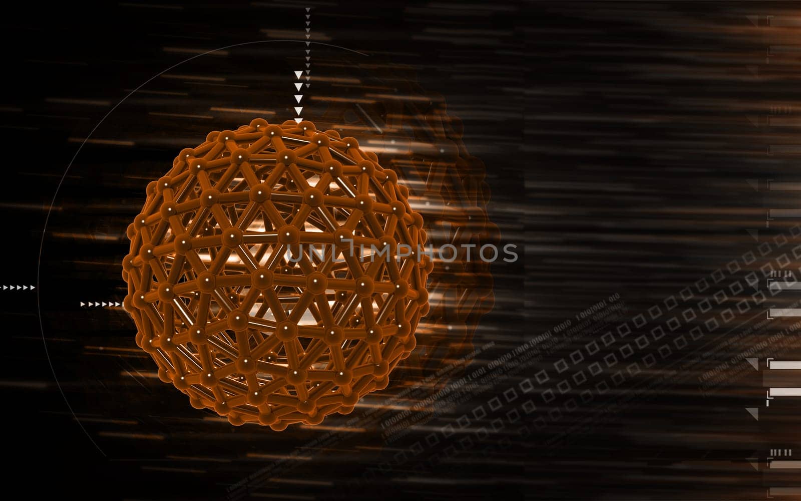 Digital illustration of gene in colour background