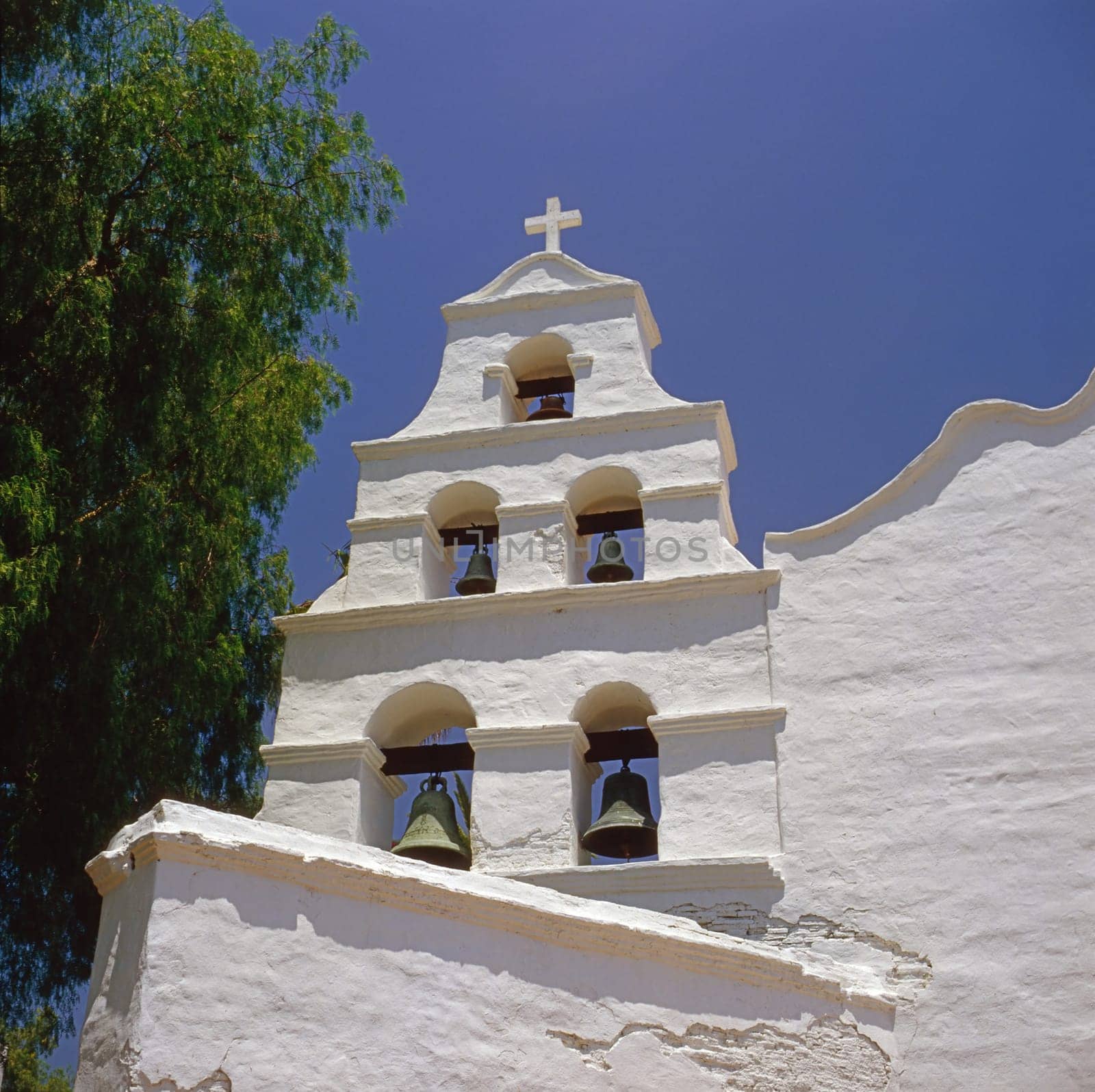 Sculpture with cross  in Mission San Diego de Alcala in California