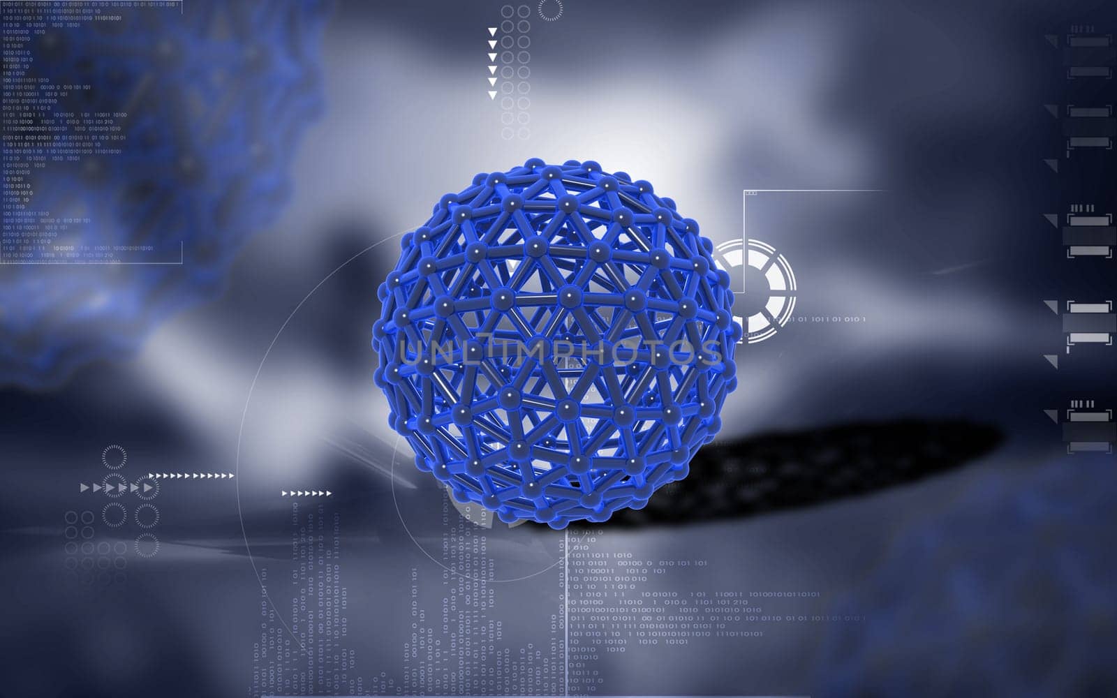 Digital illustration of gene in colour background