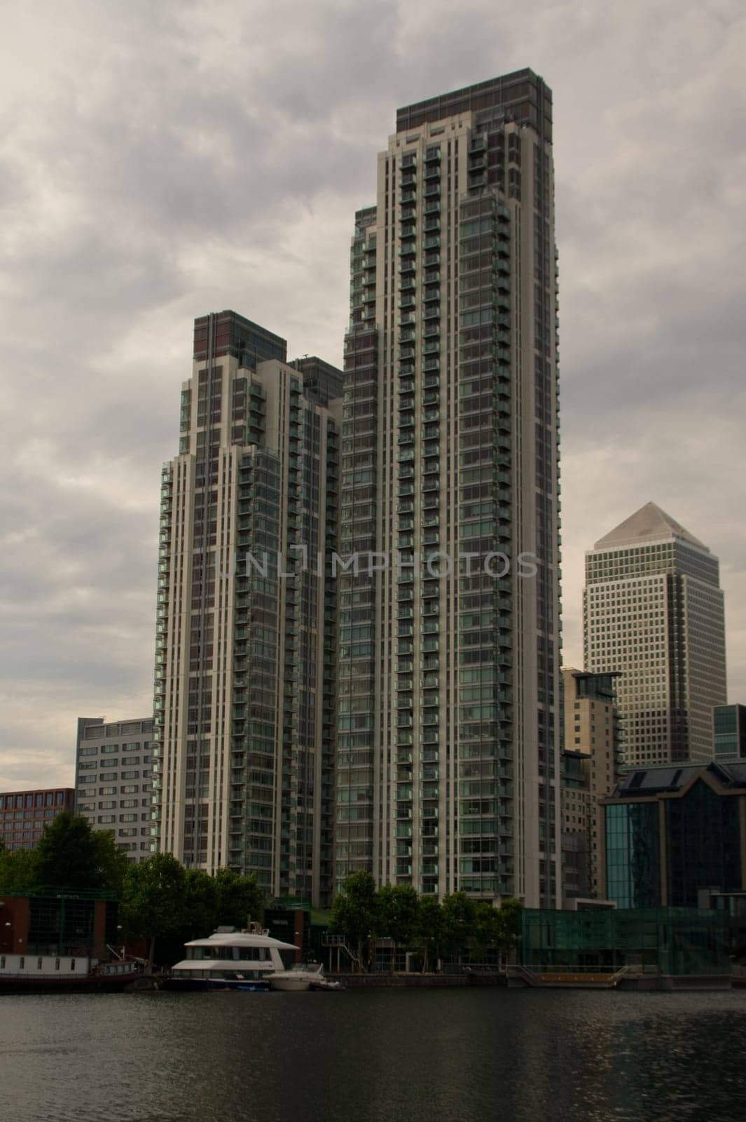 Office towers in London in the Docklands