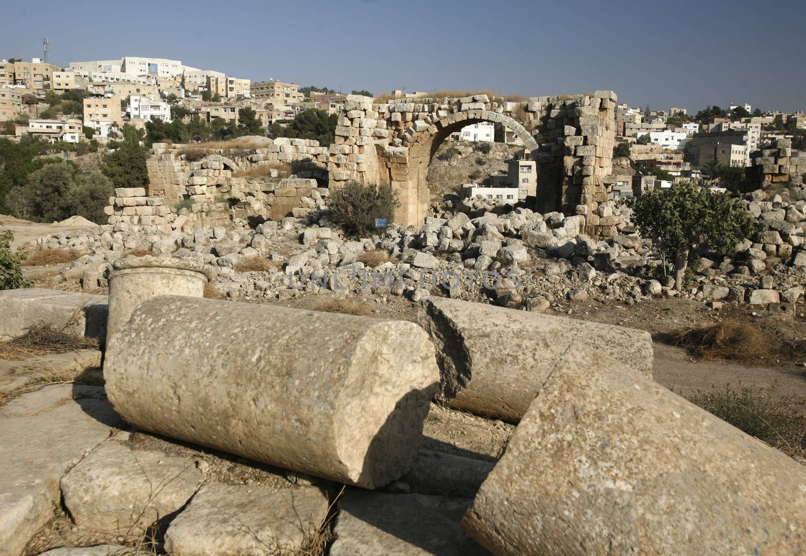 the Roman Ruins of Jerash in the north of Amann in Jordan in the middle east.