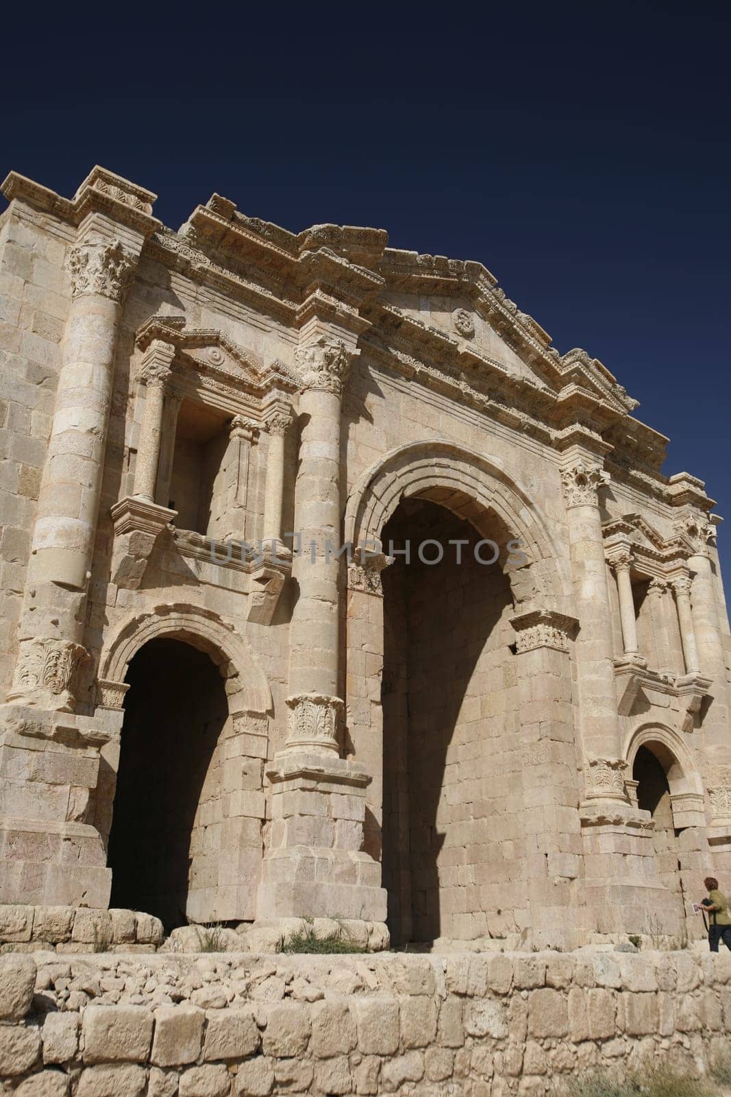 the Roman Ruins of Jerash in the north of Amann in Jordan in the middle east.