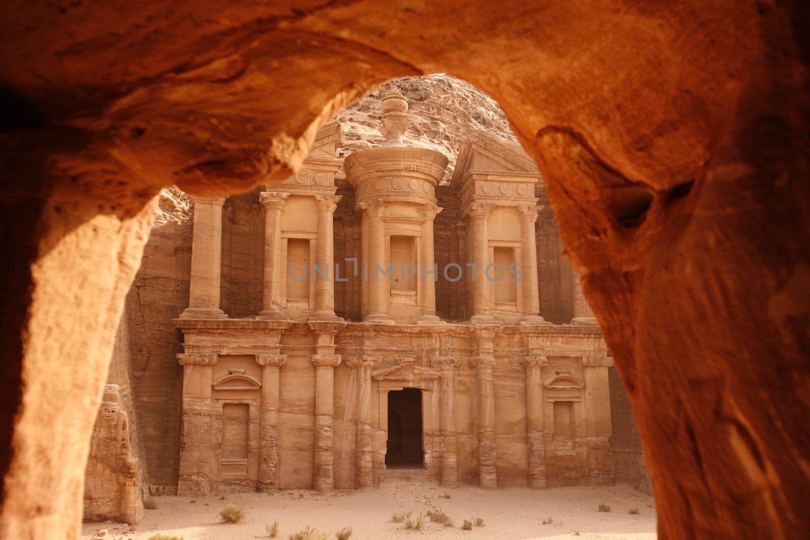 the Monastery  in the Temple city of Petra in Jordan in the middle east.
