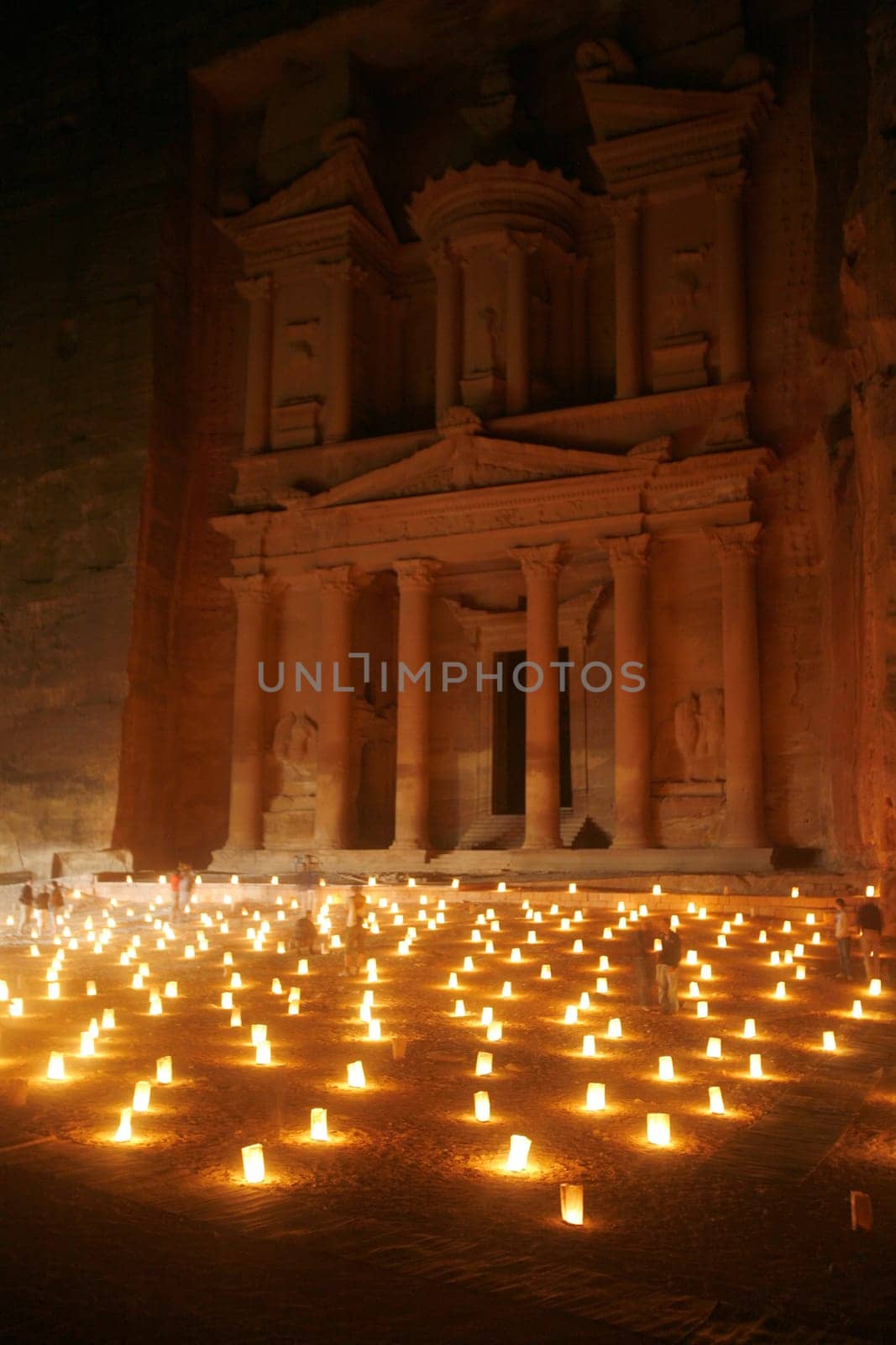 The Al Khazneh Treasury in the Temple city of Petra in Jordan in the middle east.