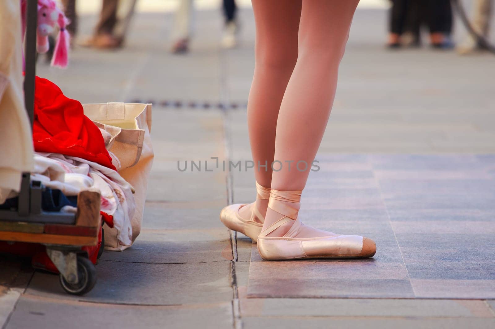 Young girl practicing classic dance