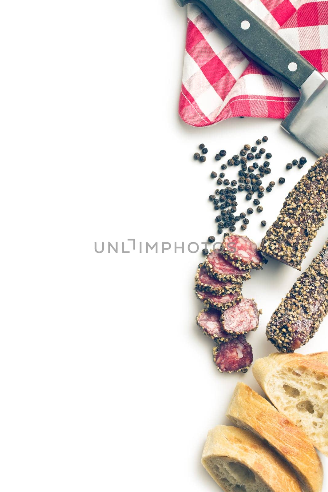 appetizer concept on white background