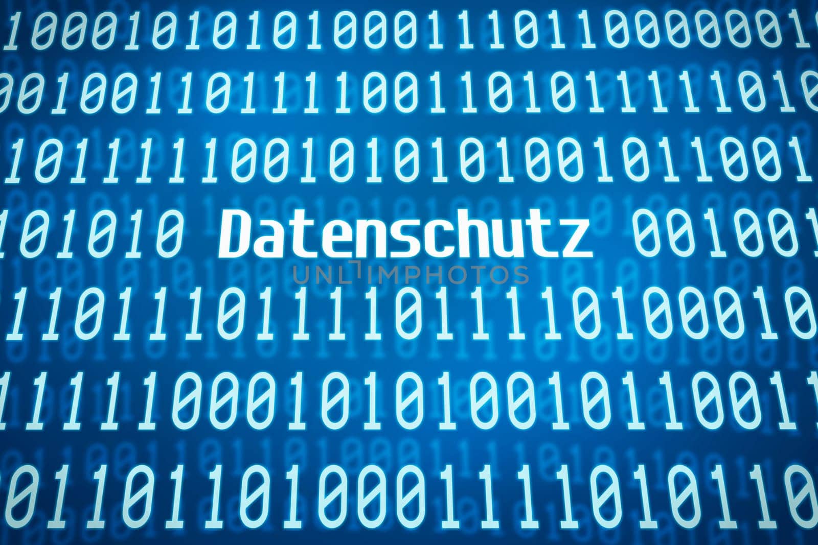 Binary code with the word privacy at the center