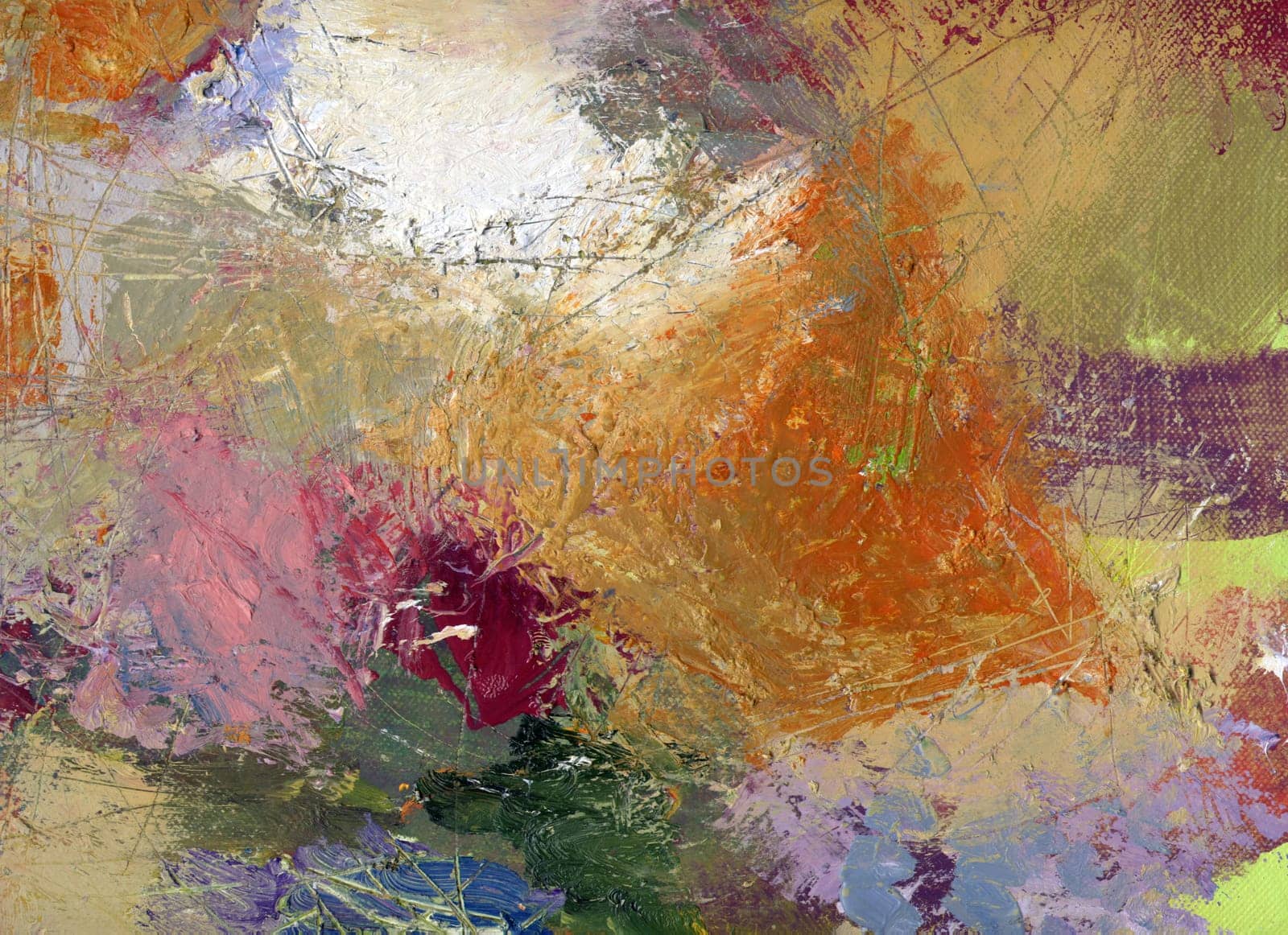 opaque and glazing oil-colored textures on canvas