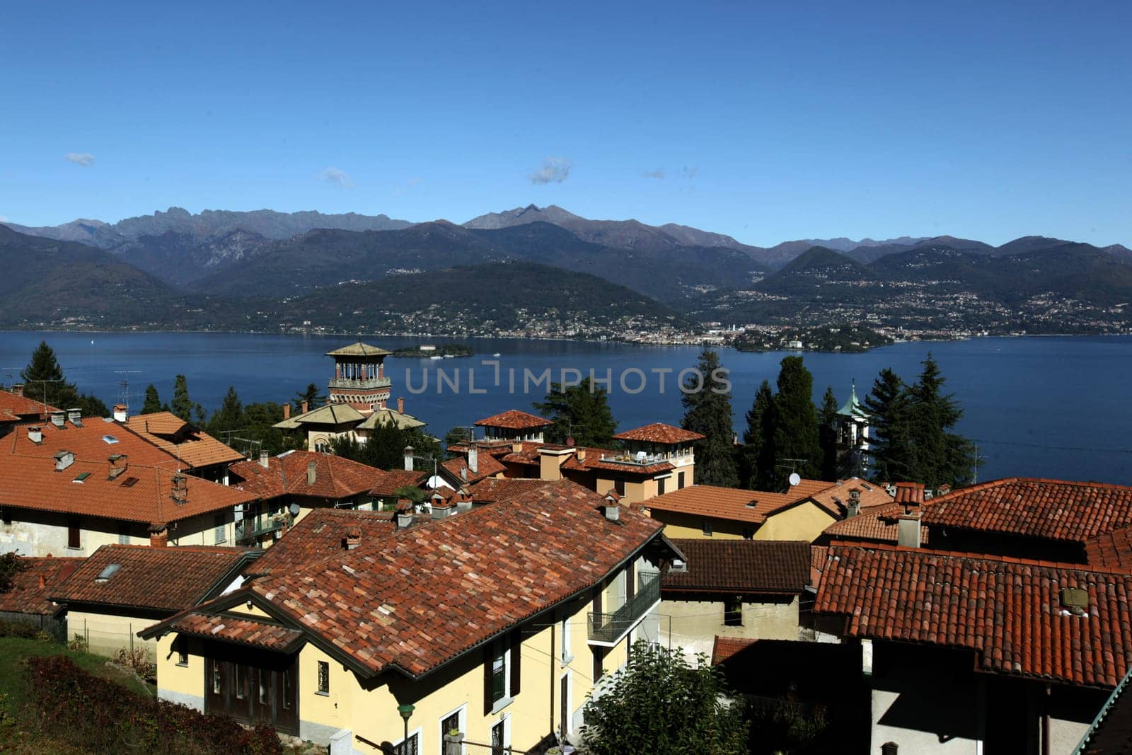 The Village of Stresa on the Lago Maggiore in the Lombardia in north Italy.
