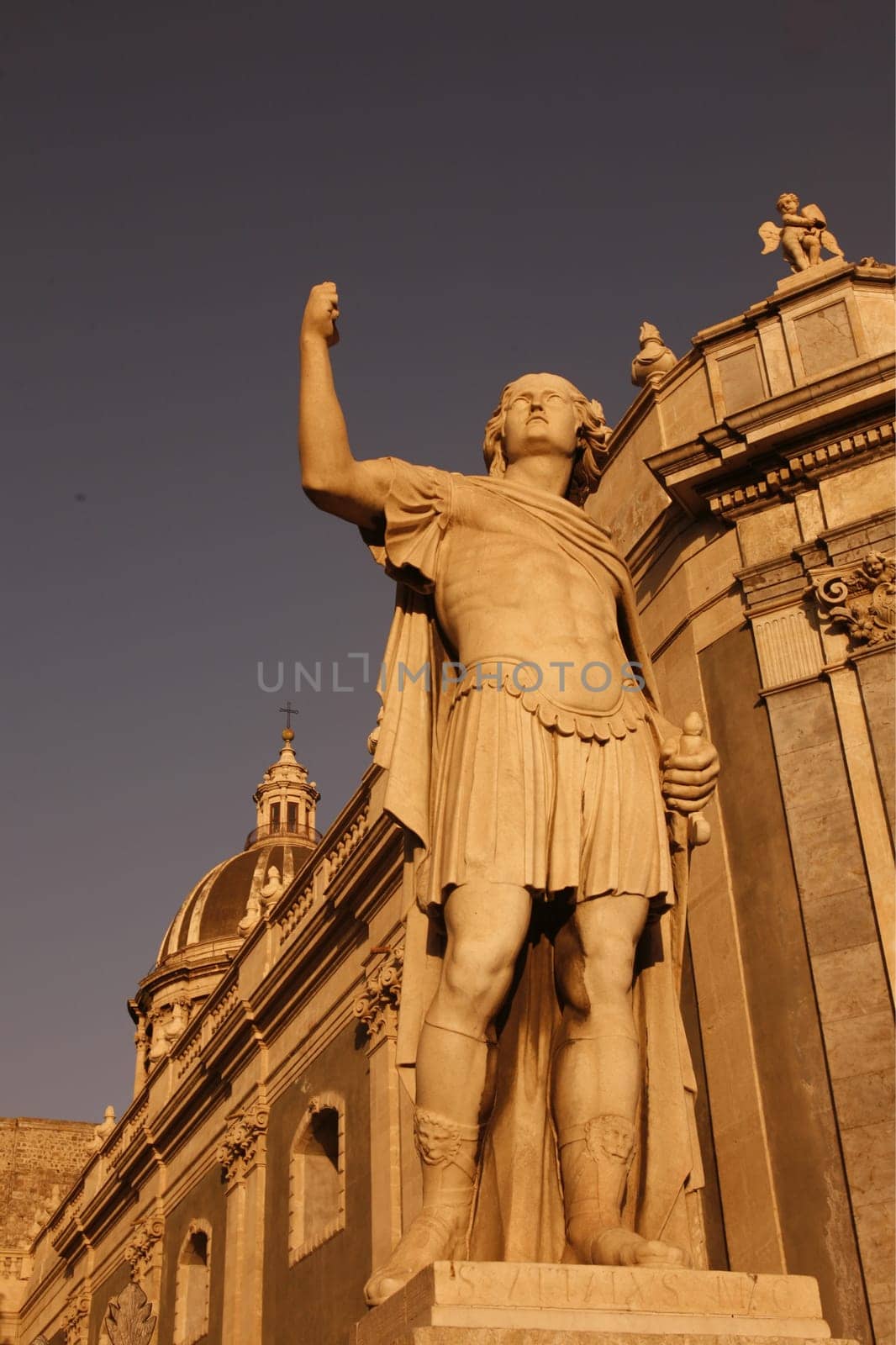 the Dom Sant Agata at the Piazza del Duomo in the old town of Catania in Sicily in south Italy in Europe.