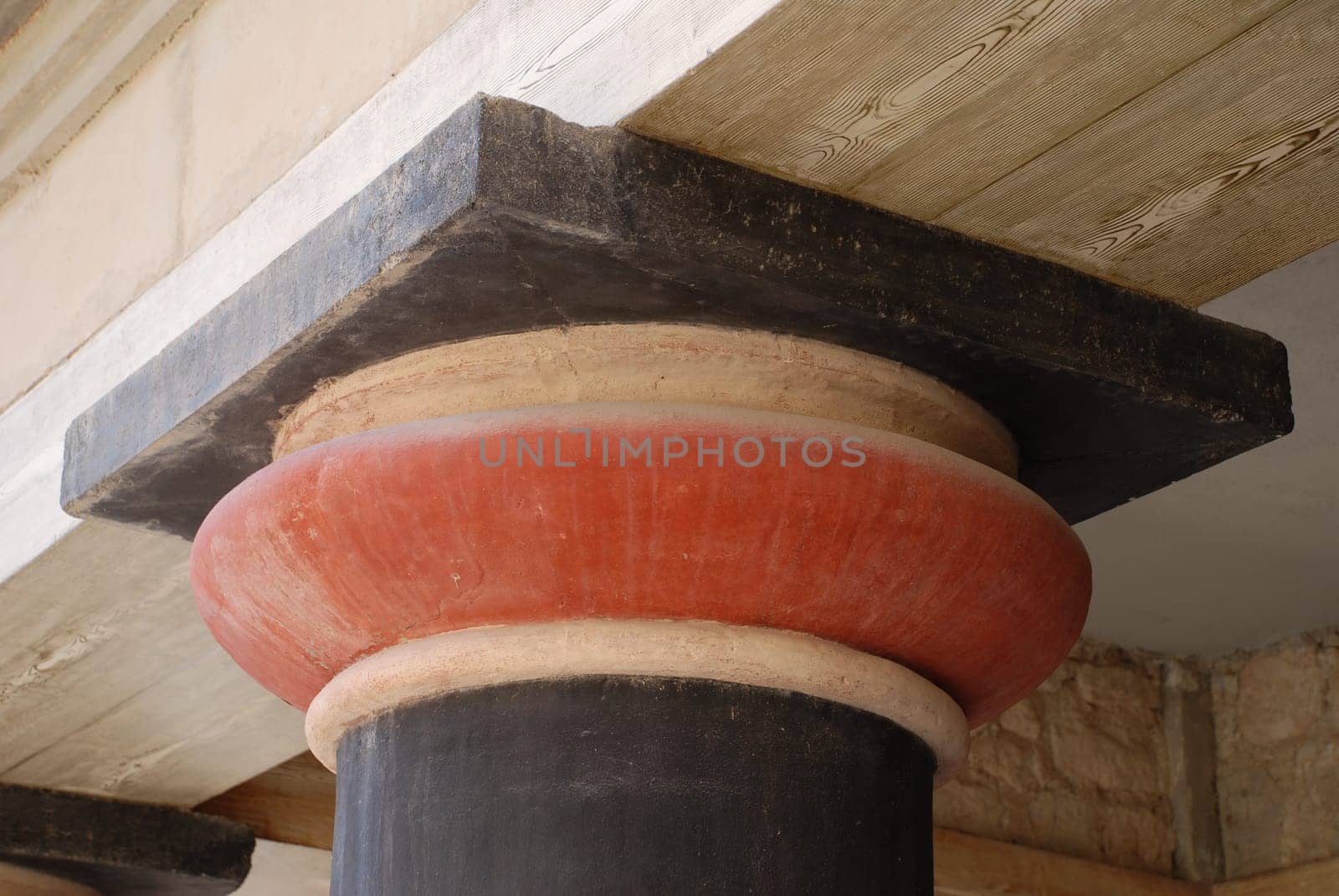 Pillar in Knossos Crete Greece Europe