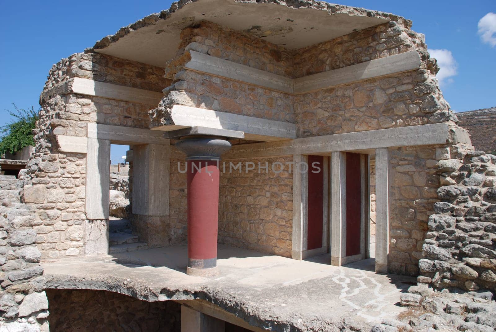 Excavation site Knossos Greece Crete