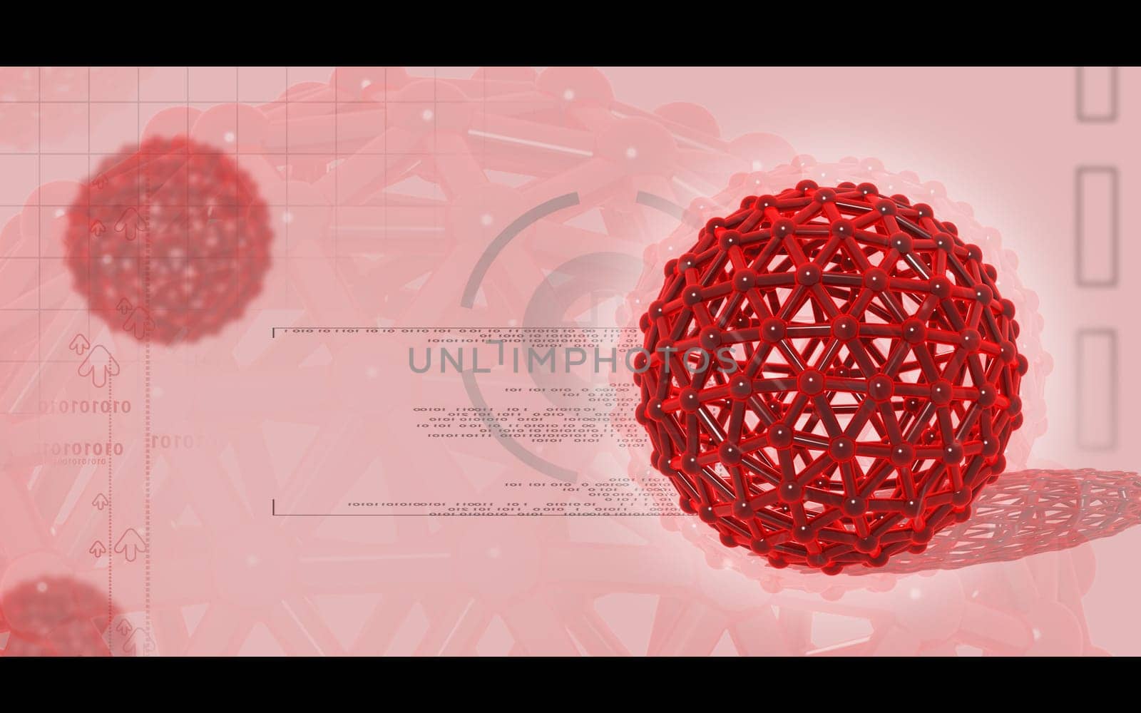 Digital illustration of gene in colour background