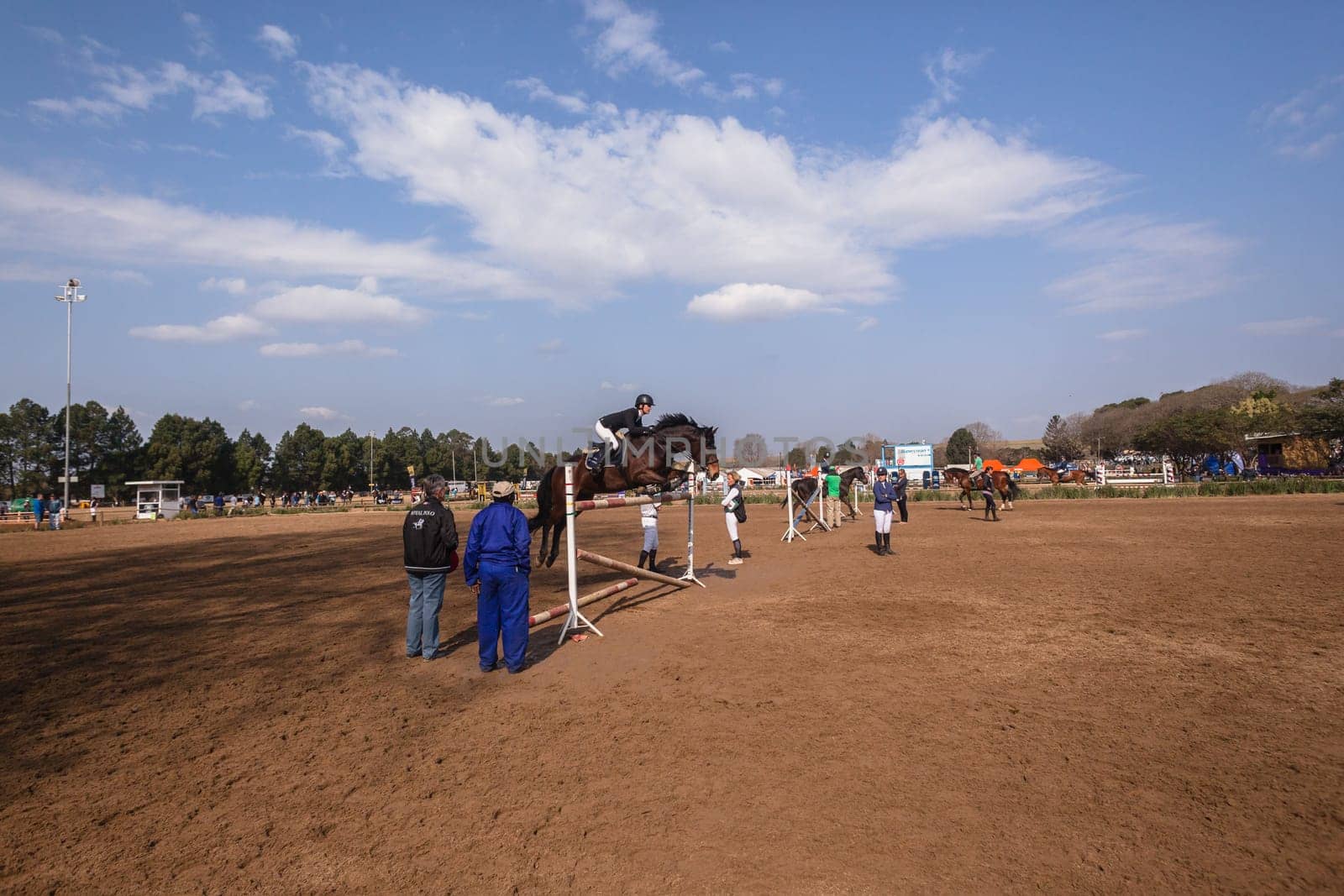 Horse Jumping Nationals Championship  scenes and close-up action of riders men woman at Shongweni Hillcrest outside Durban South Africa  10th Aug 2014