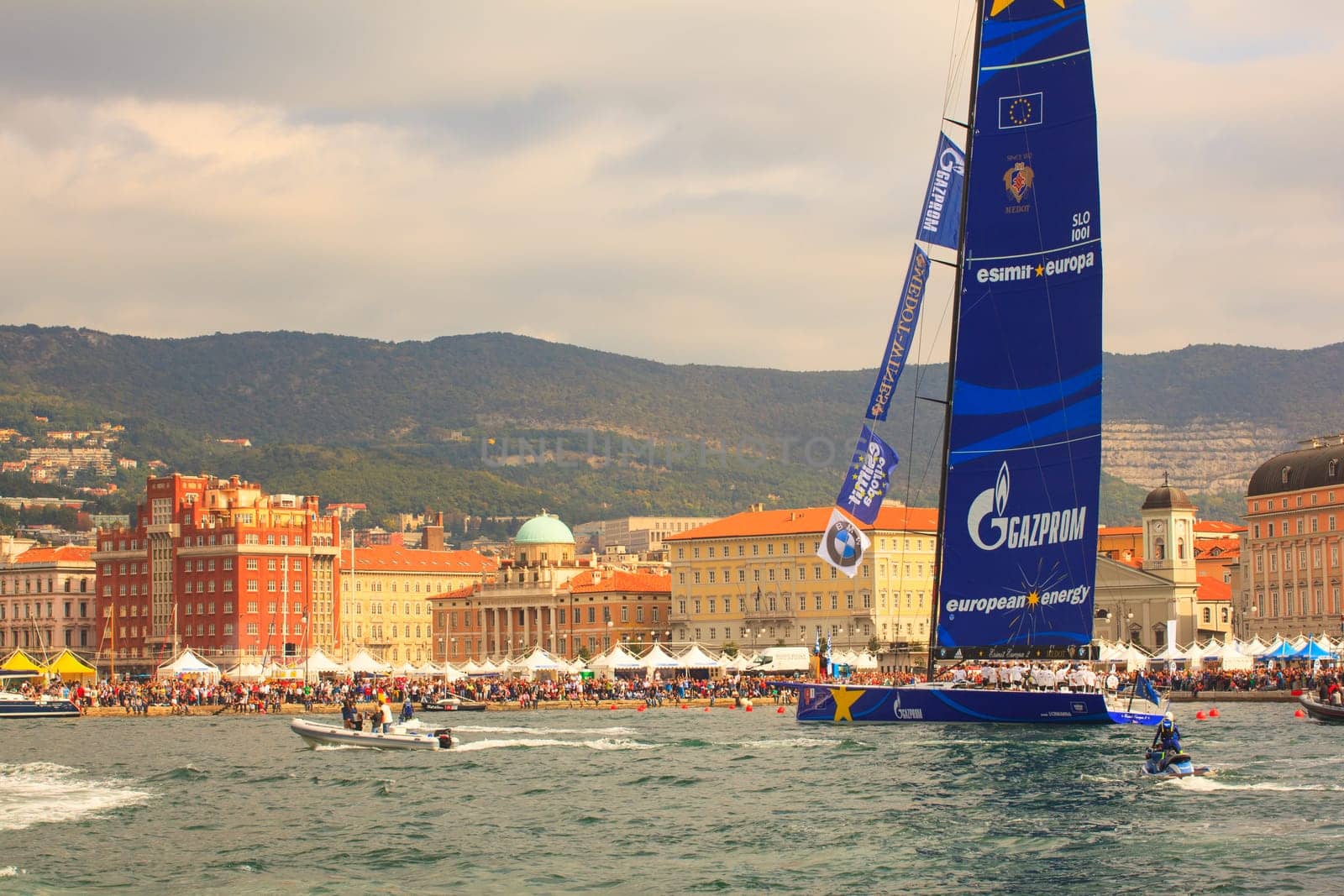 TRIESTE, ITALY - OCTOBER, 12: Esimit Europa 2 the winner of the 46° Barcolana regatta