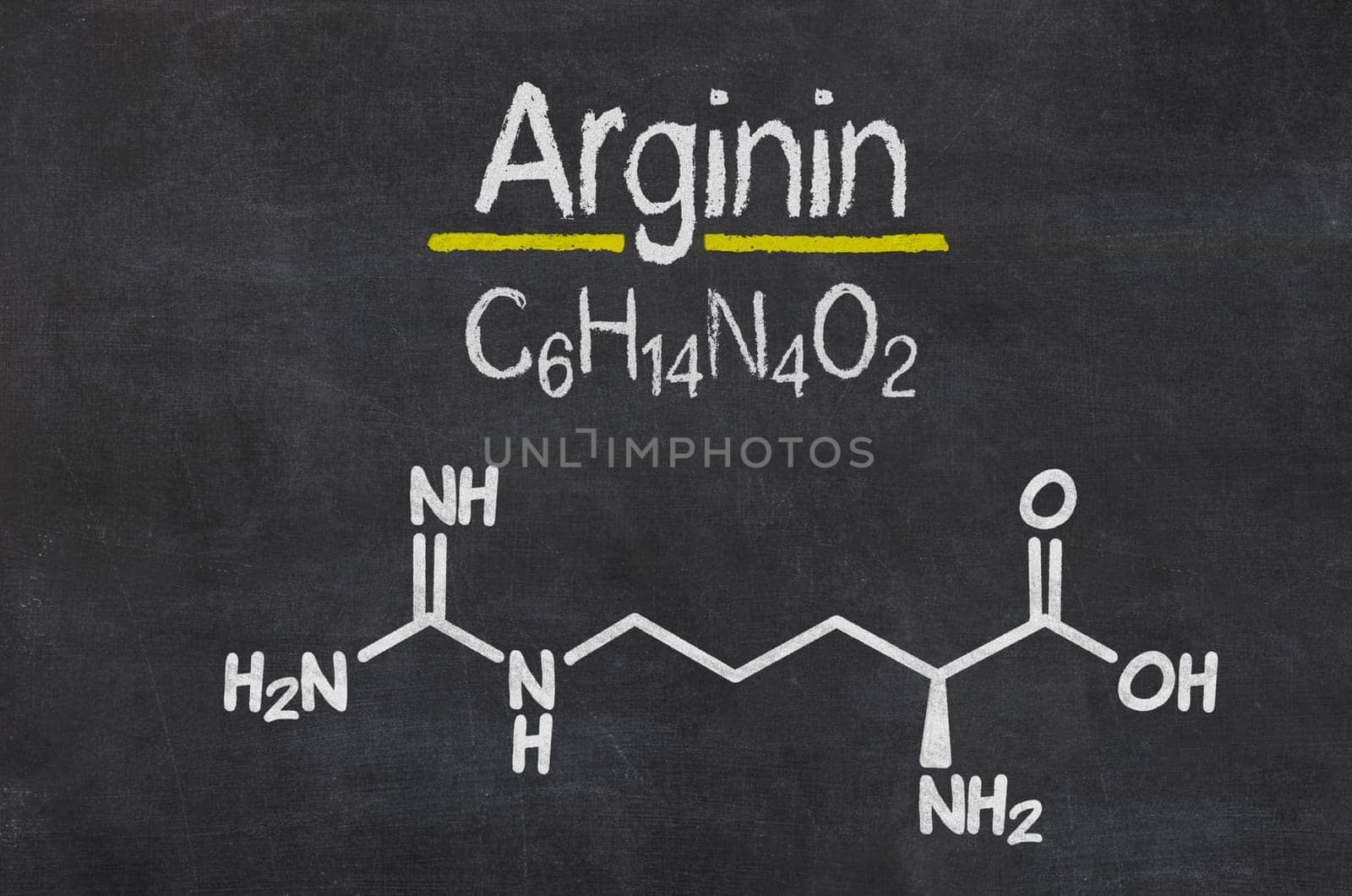 Slate with the chemical formula of arginine