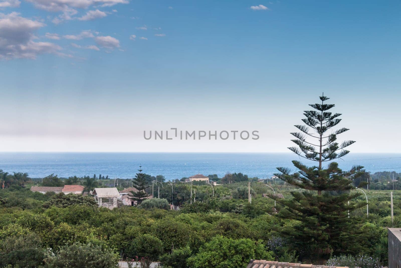 Sicilian Landscape on ionic coast in summer