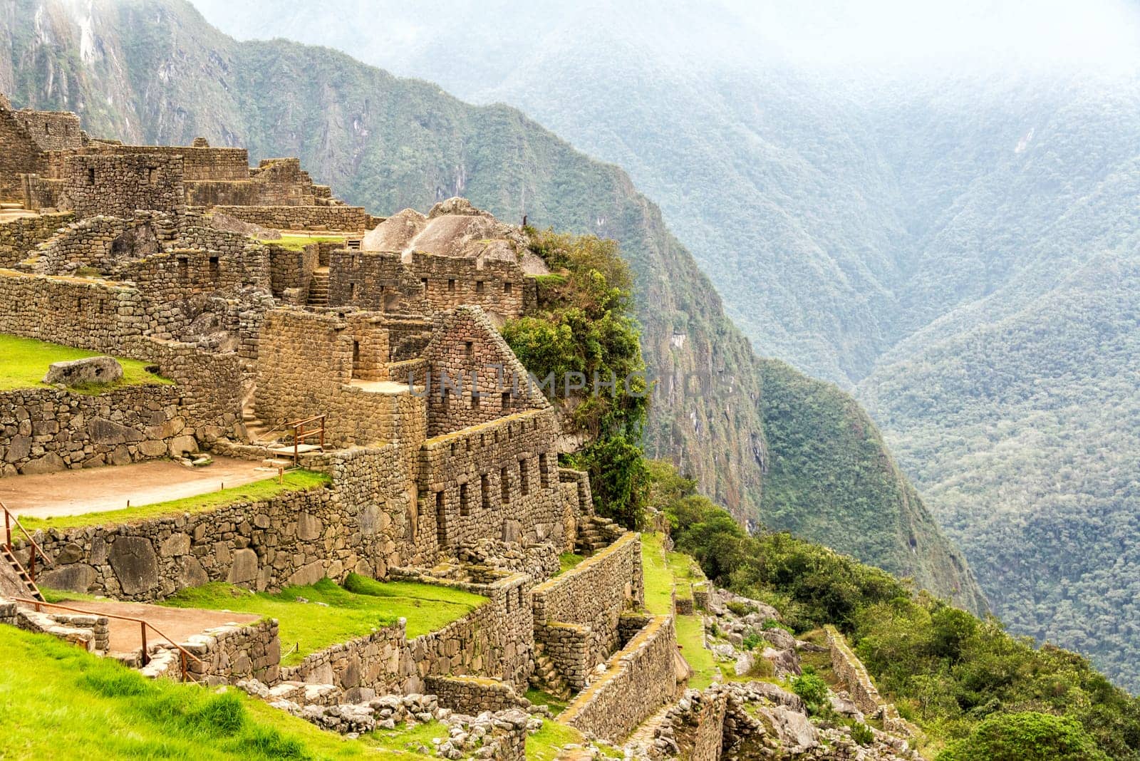 View of ruins at Machu Picchu, Peru