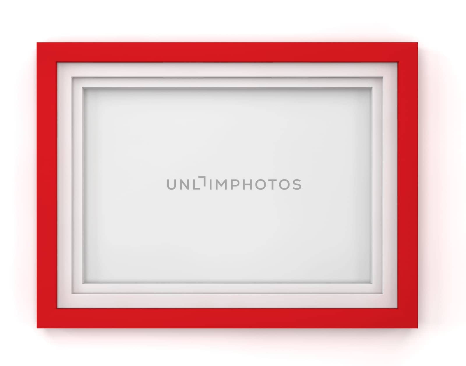 Modern frame. 3d illustration on white background