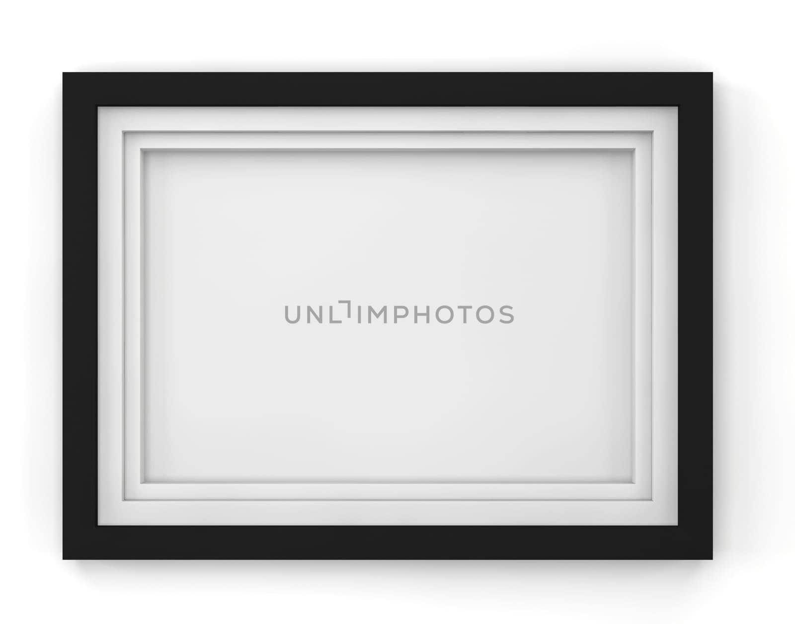 Modern frame. 3d illustration on white background