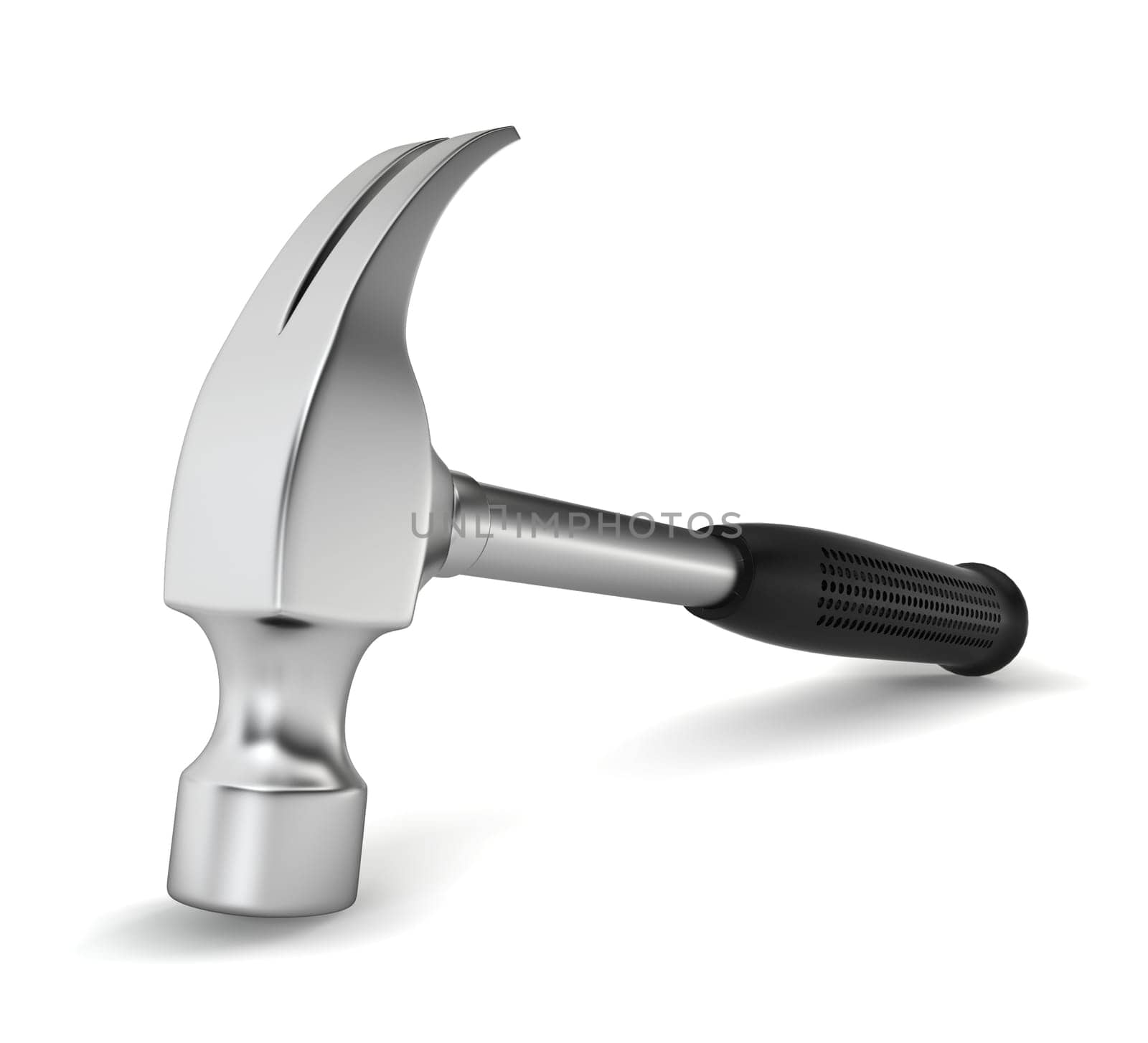Hammer. 3d illustration on white background