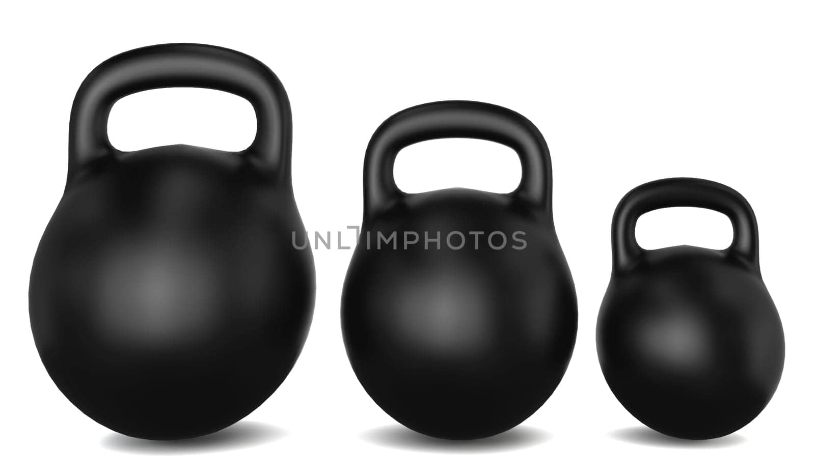 Iron weight. 3d illustration on white background