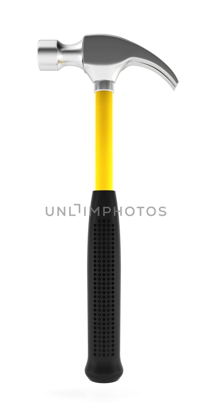 Hammer. 3d illustration on white background