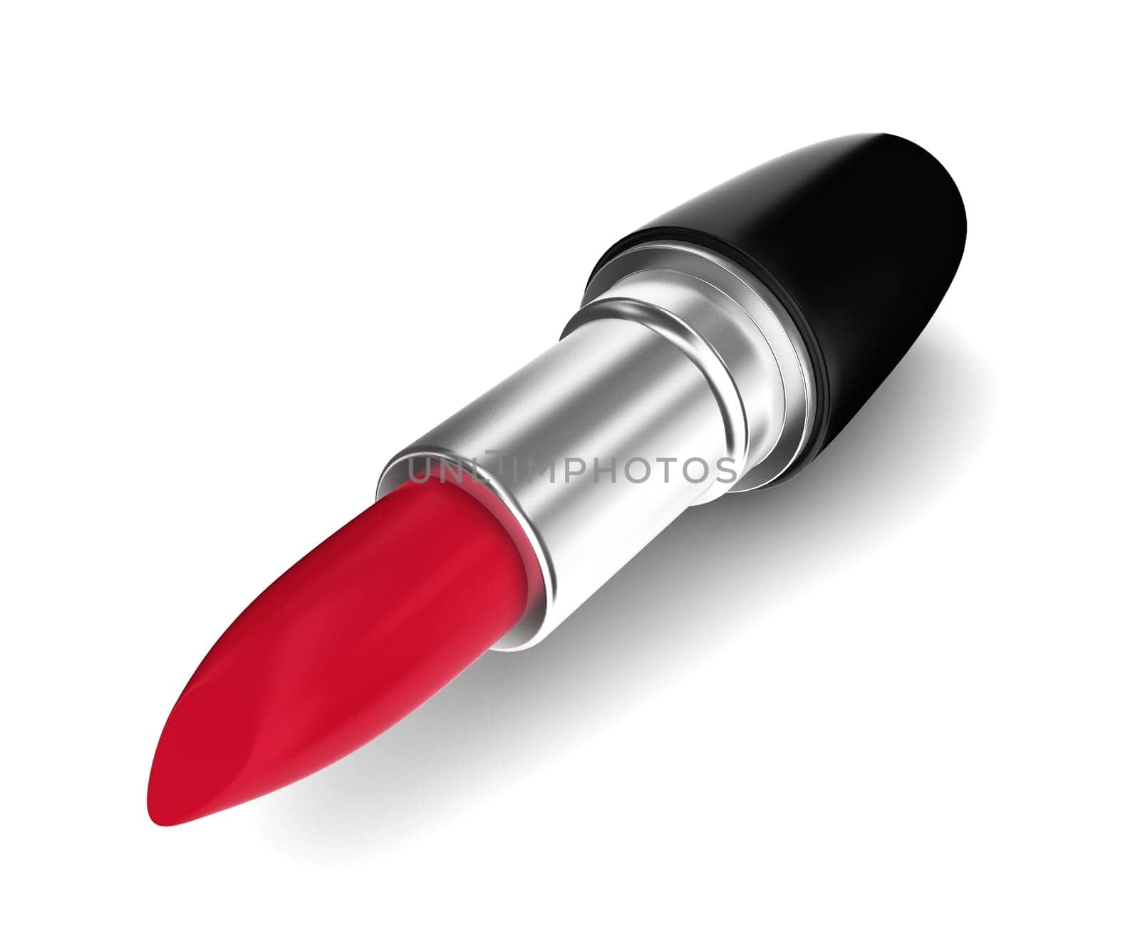 Red lipstick. 3d illustration on white background