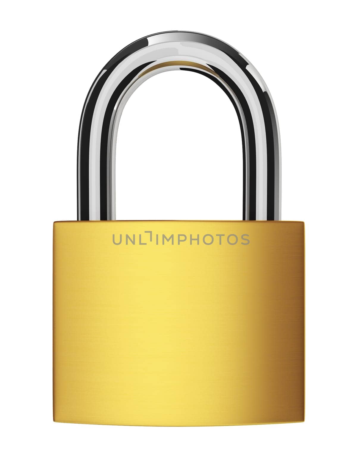New lock. 3d illustration on white background