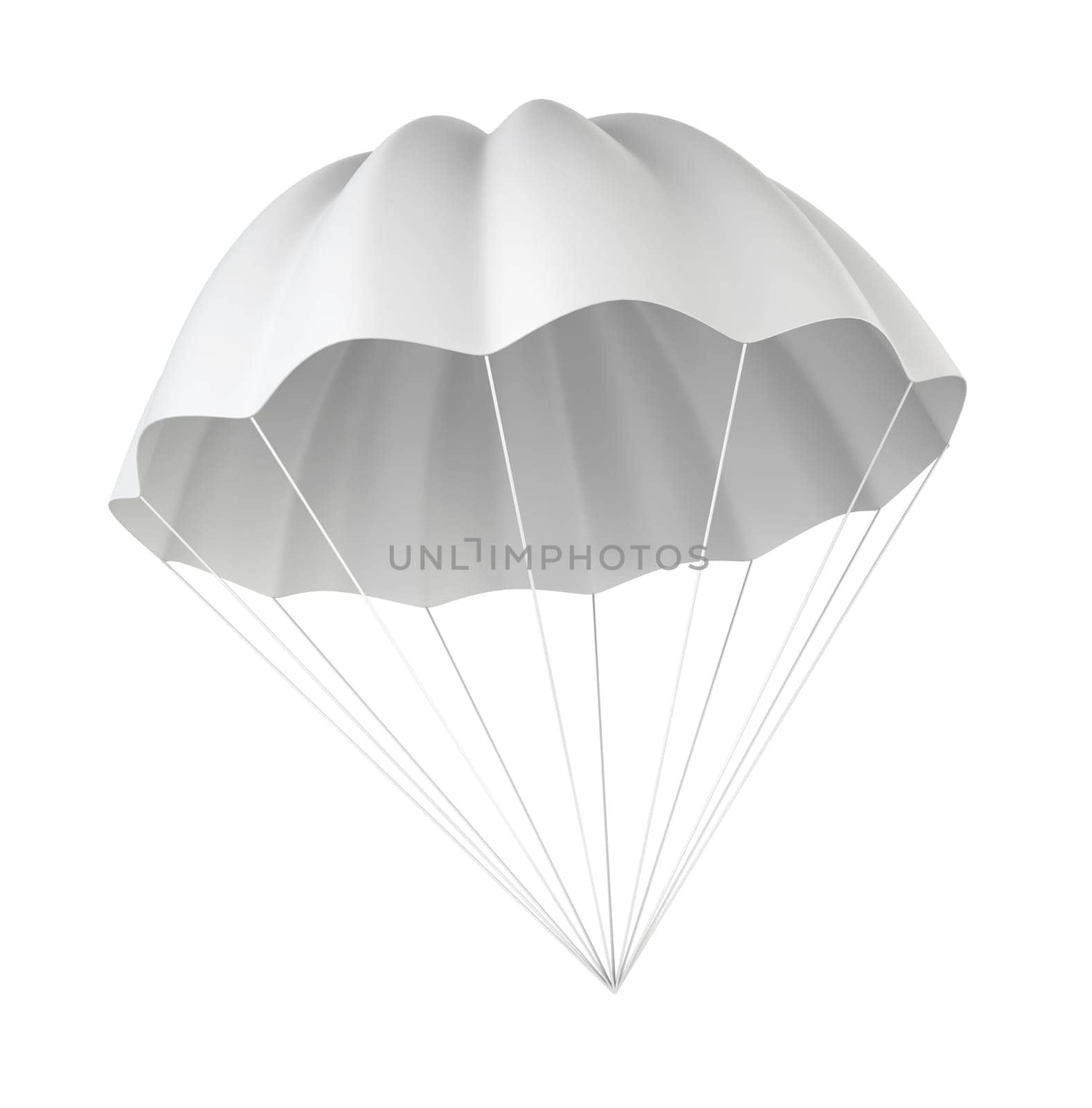 Parachute. 3d illustration on white background