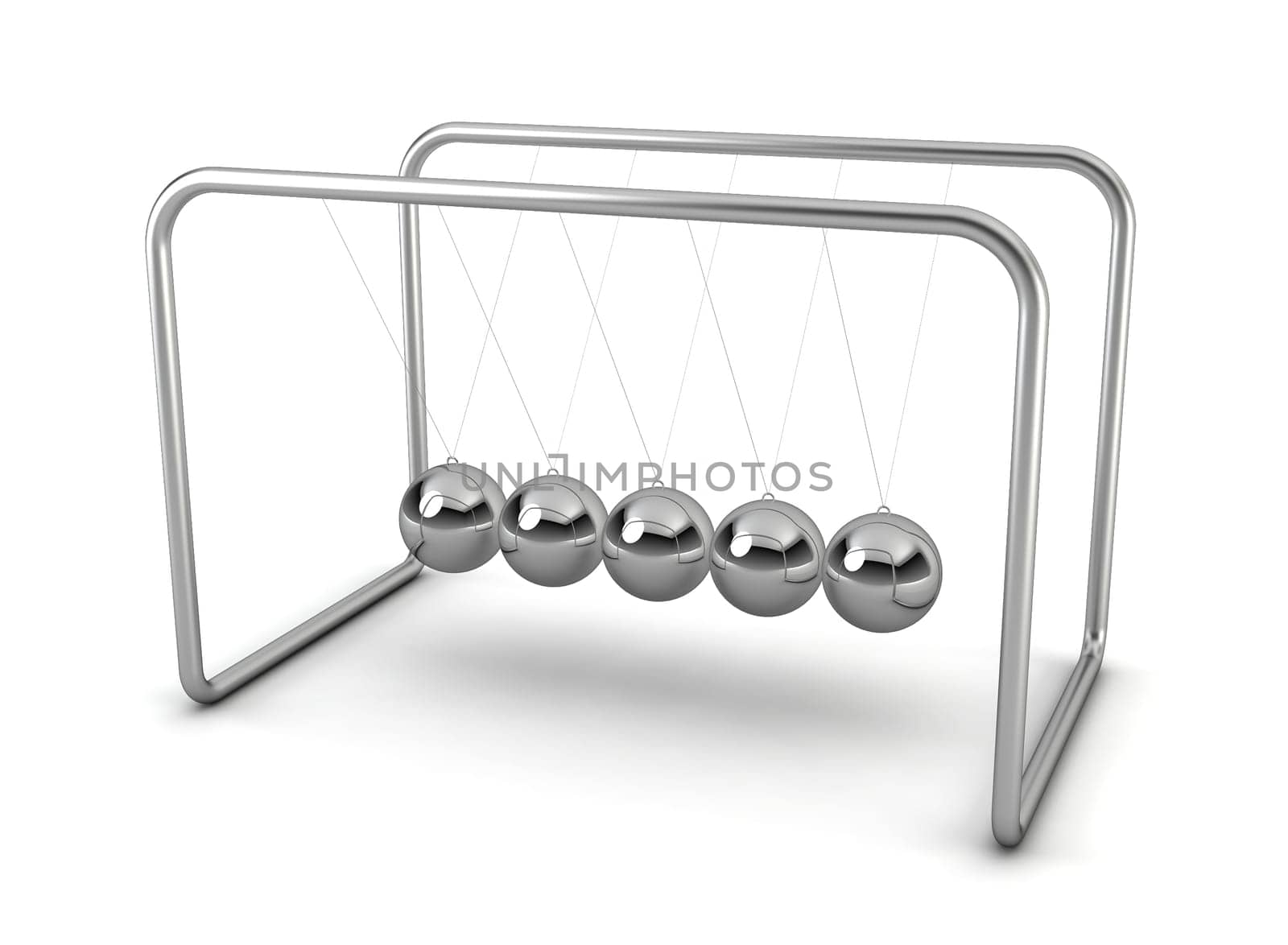 ball pendulum - 3d render on white