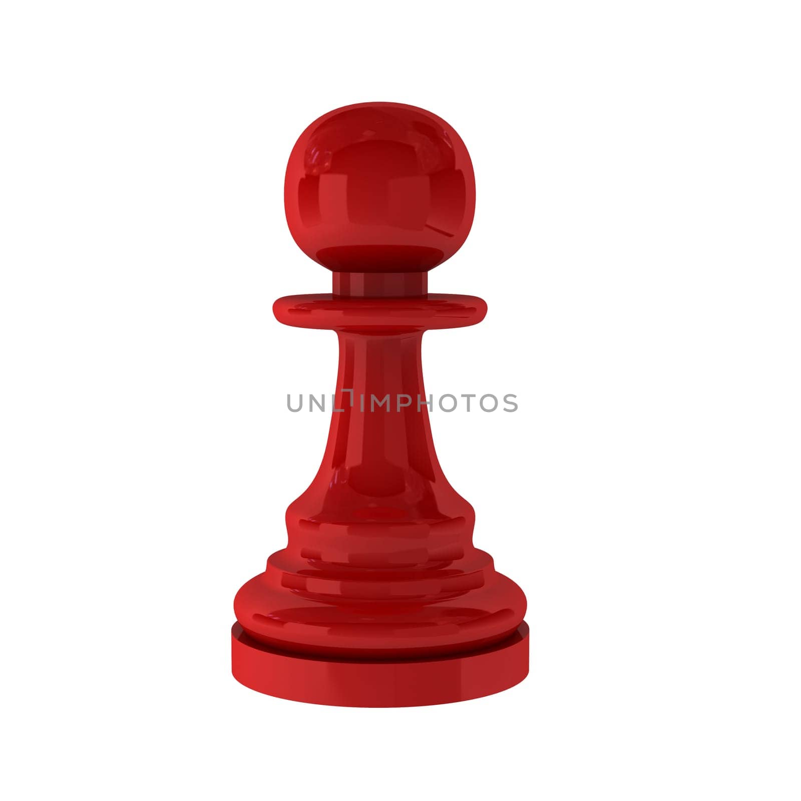 3d render of red pawn