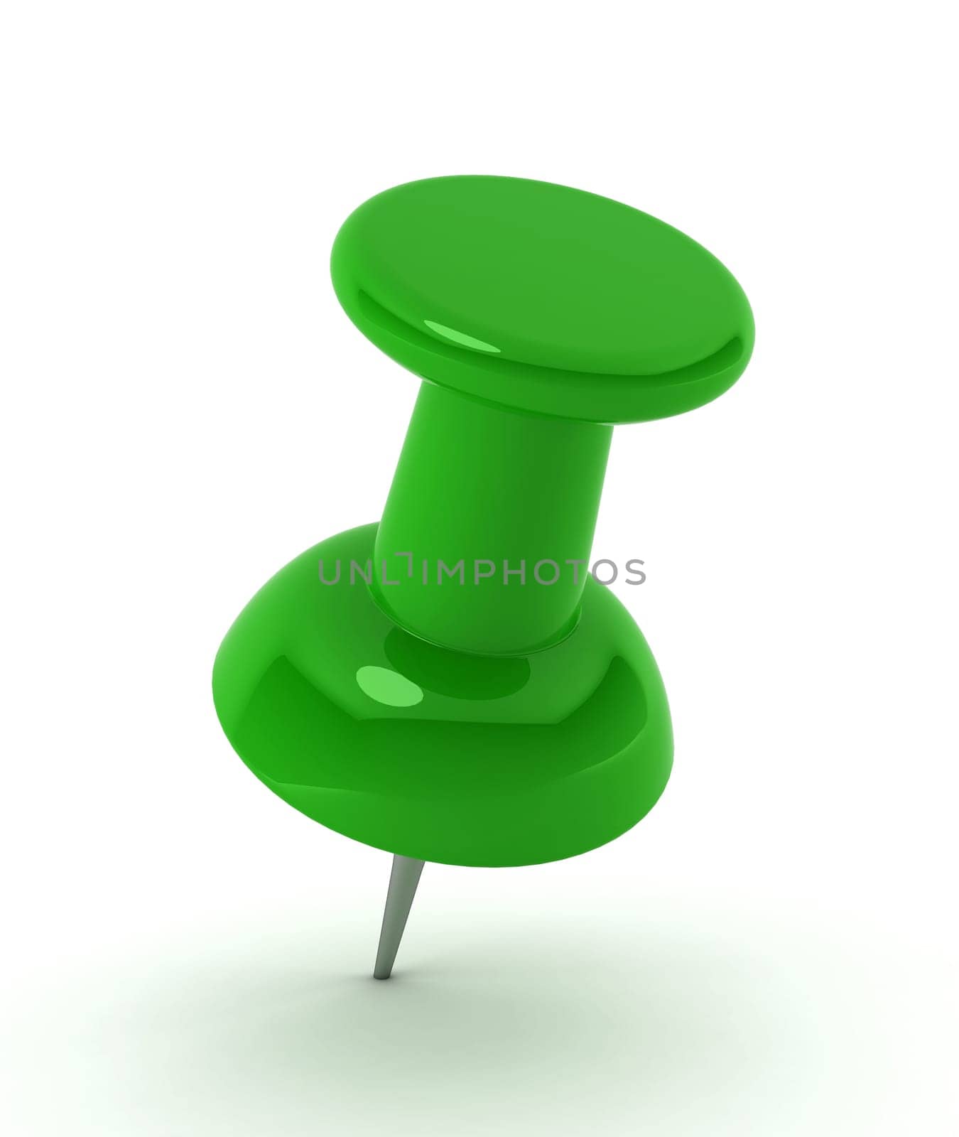 pushpin - 3d render on white