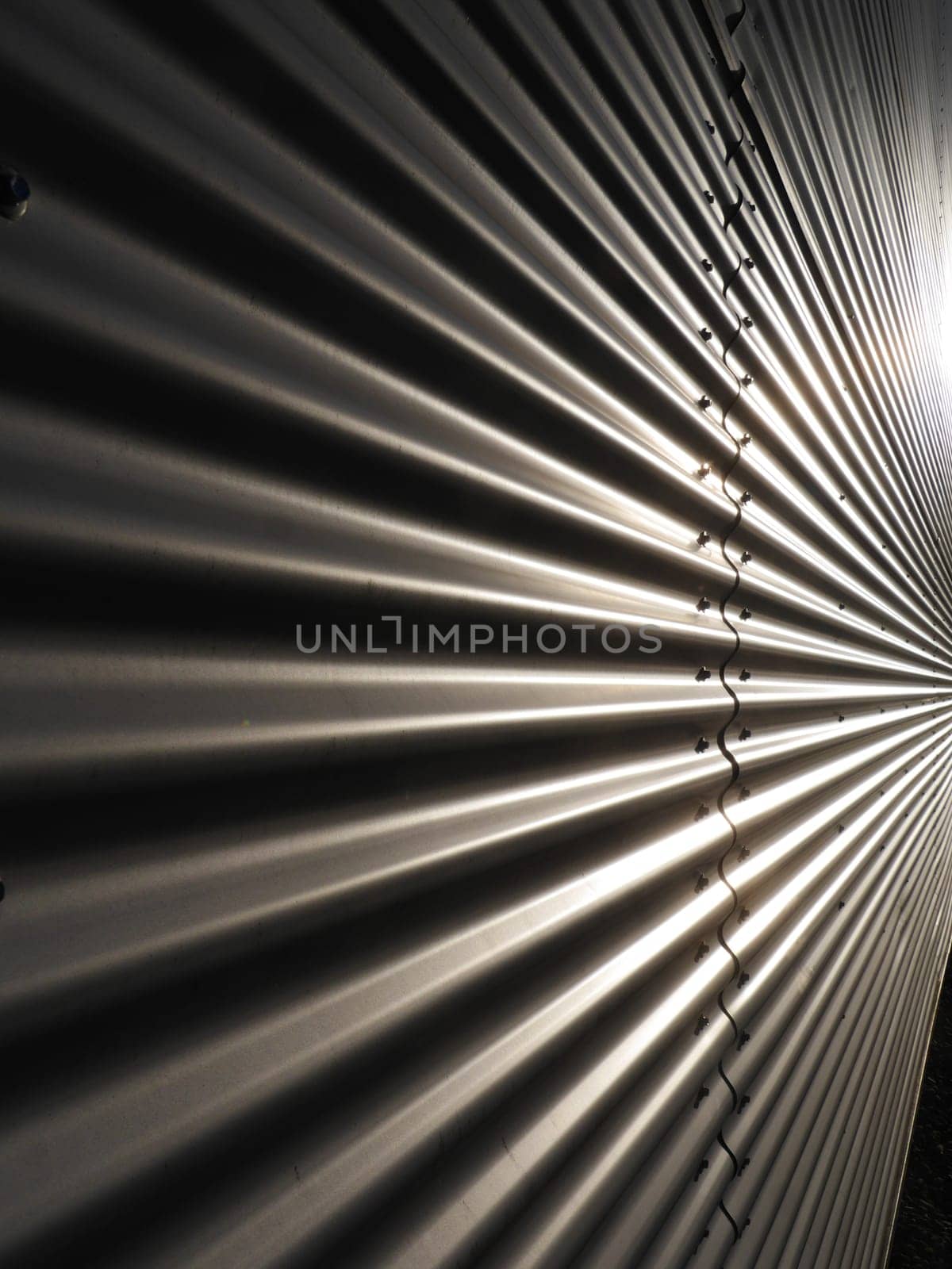 corrugated metal warehouse facade abstract