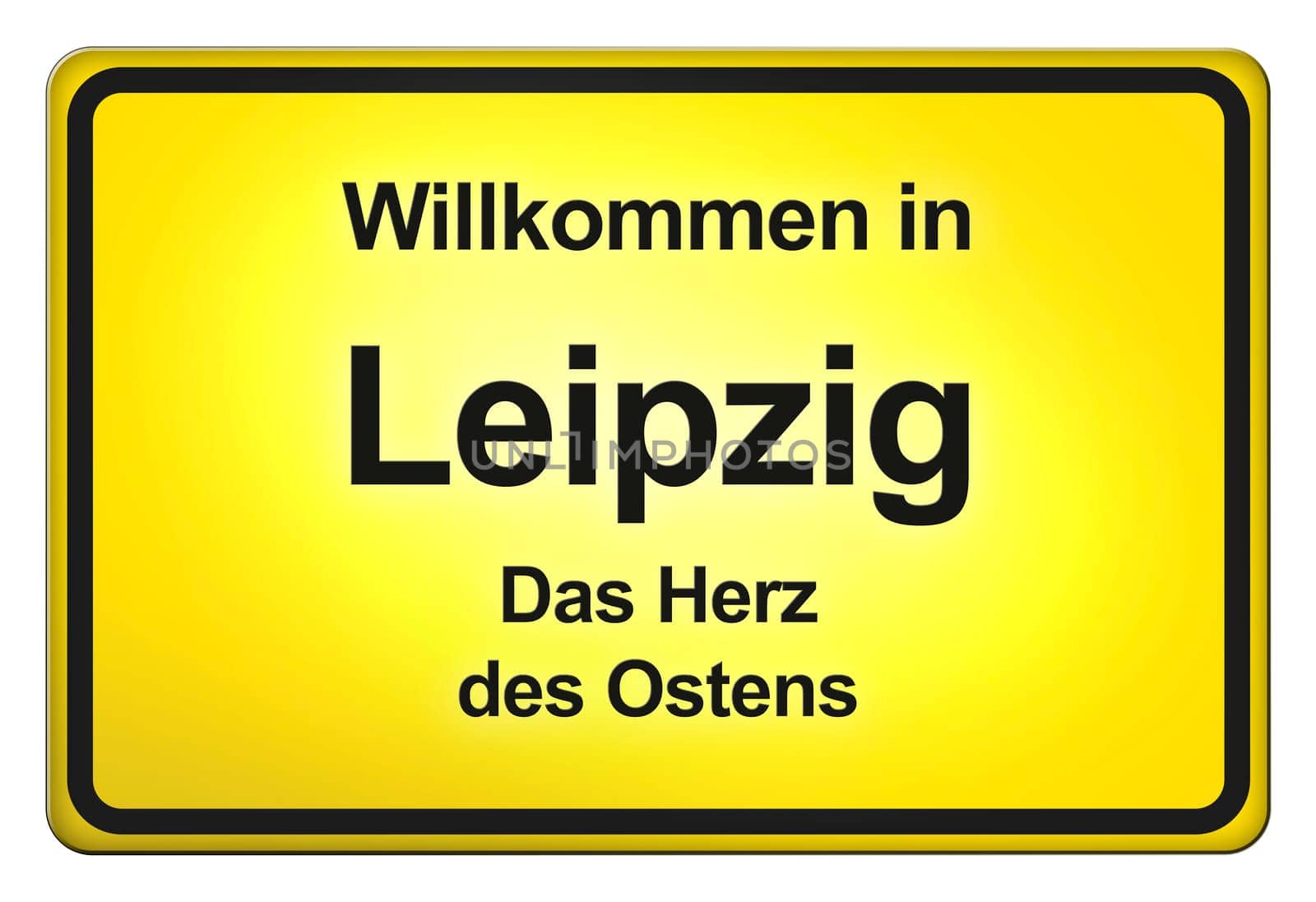 A yellow entrance sign with friendly welcome - Welcome