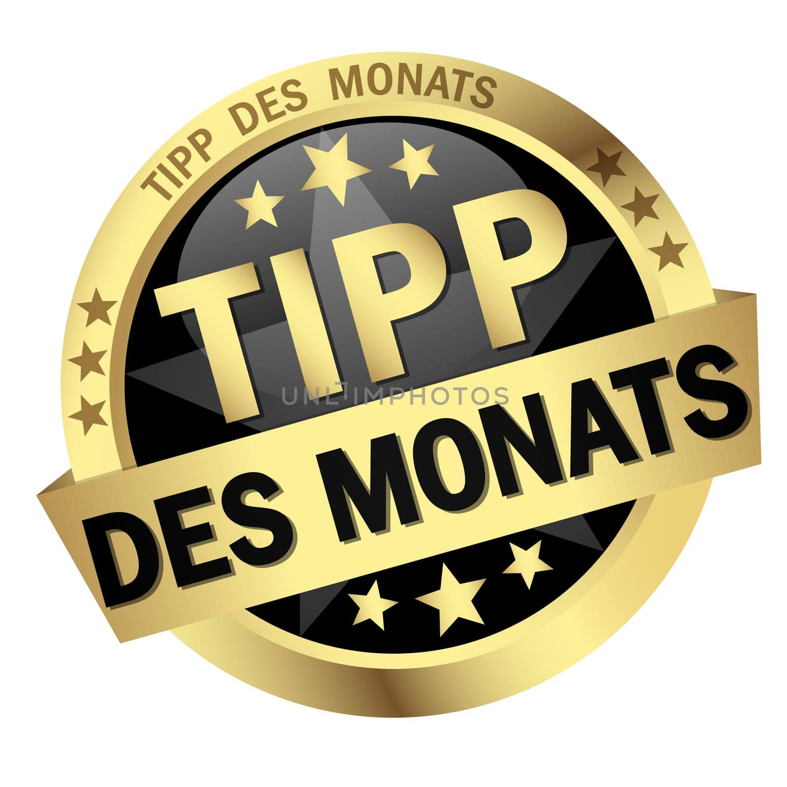 Button with banner - Tip of the Month
