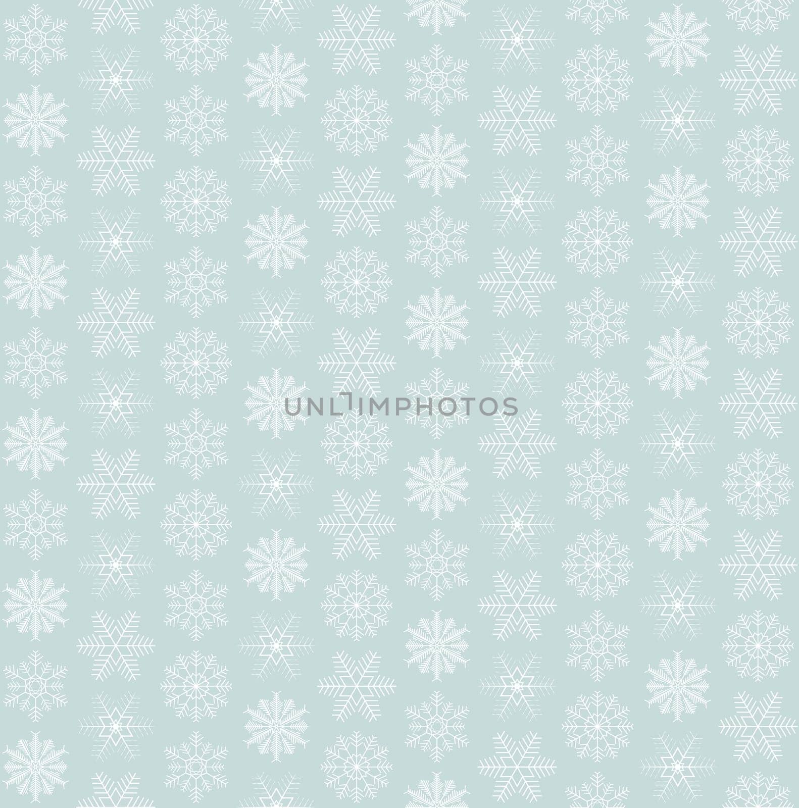 seamless blue and white colored snowflake background