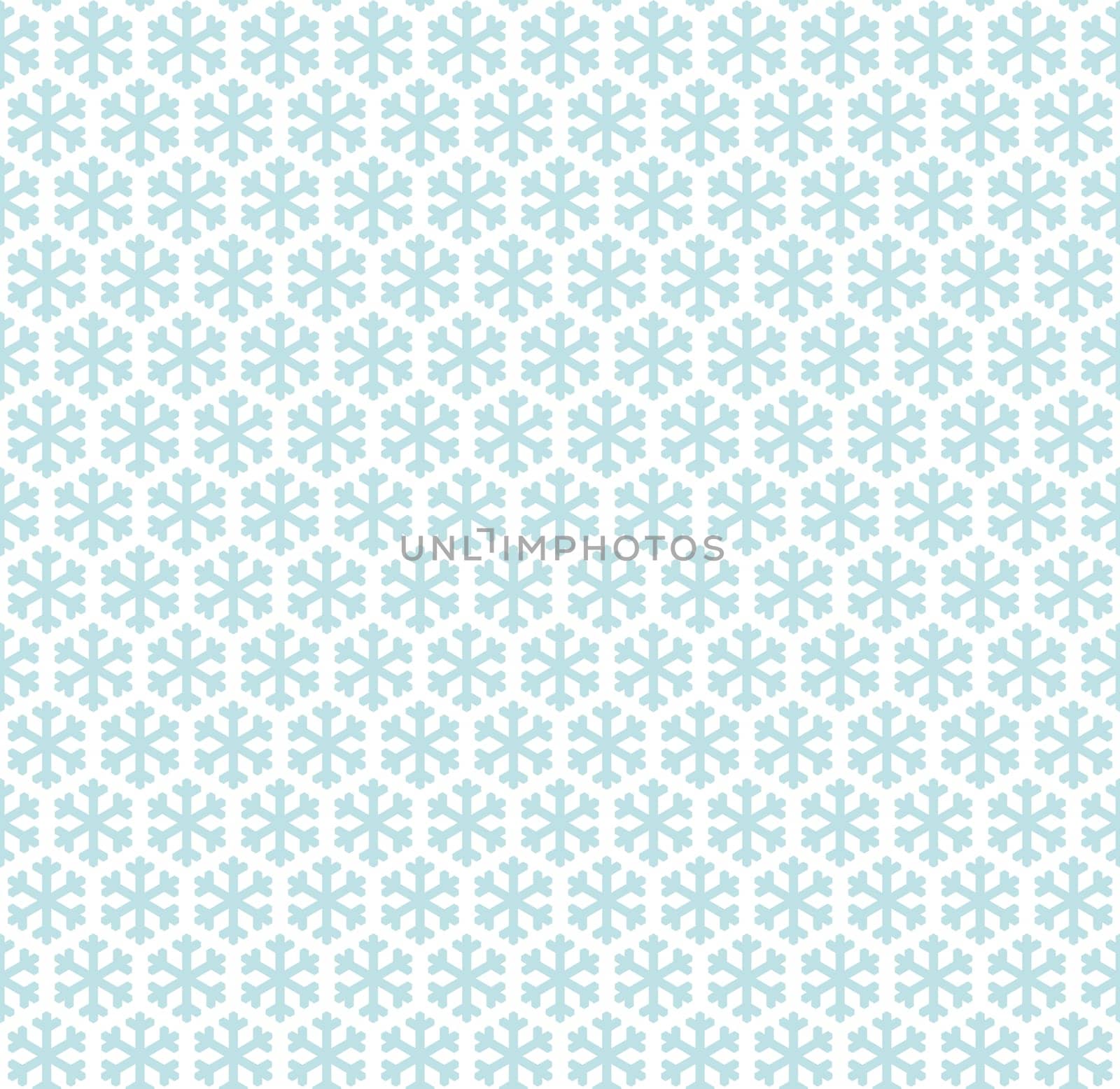 seamless blue and white colored snowflake background