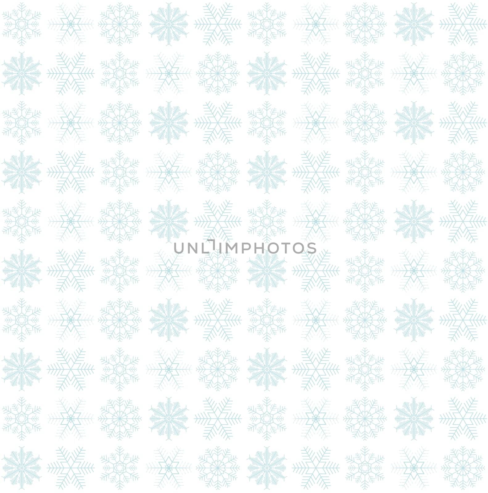 seamless blue and white colored snowflake background