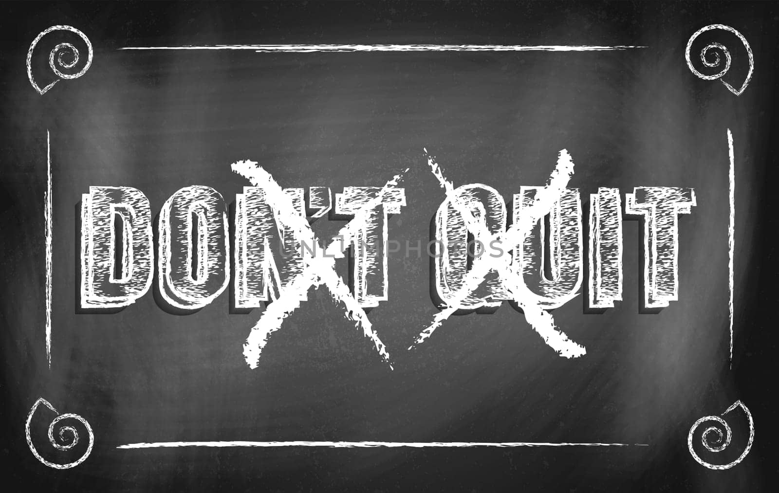 Concept for successful decisions we make. Vintage style blackboard design.