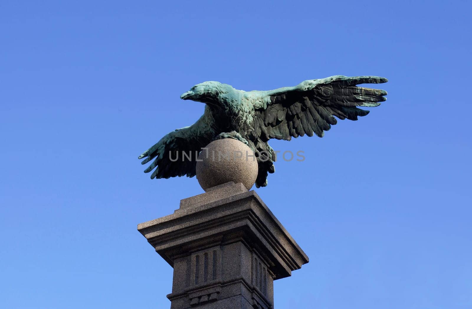 Eagle at Eagles' bridge in Sofia, Bulgaria