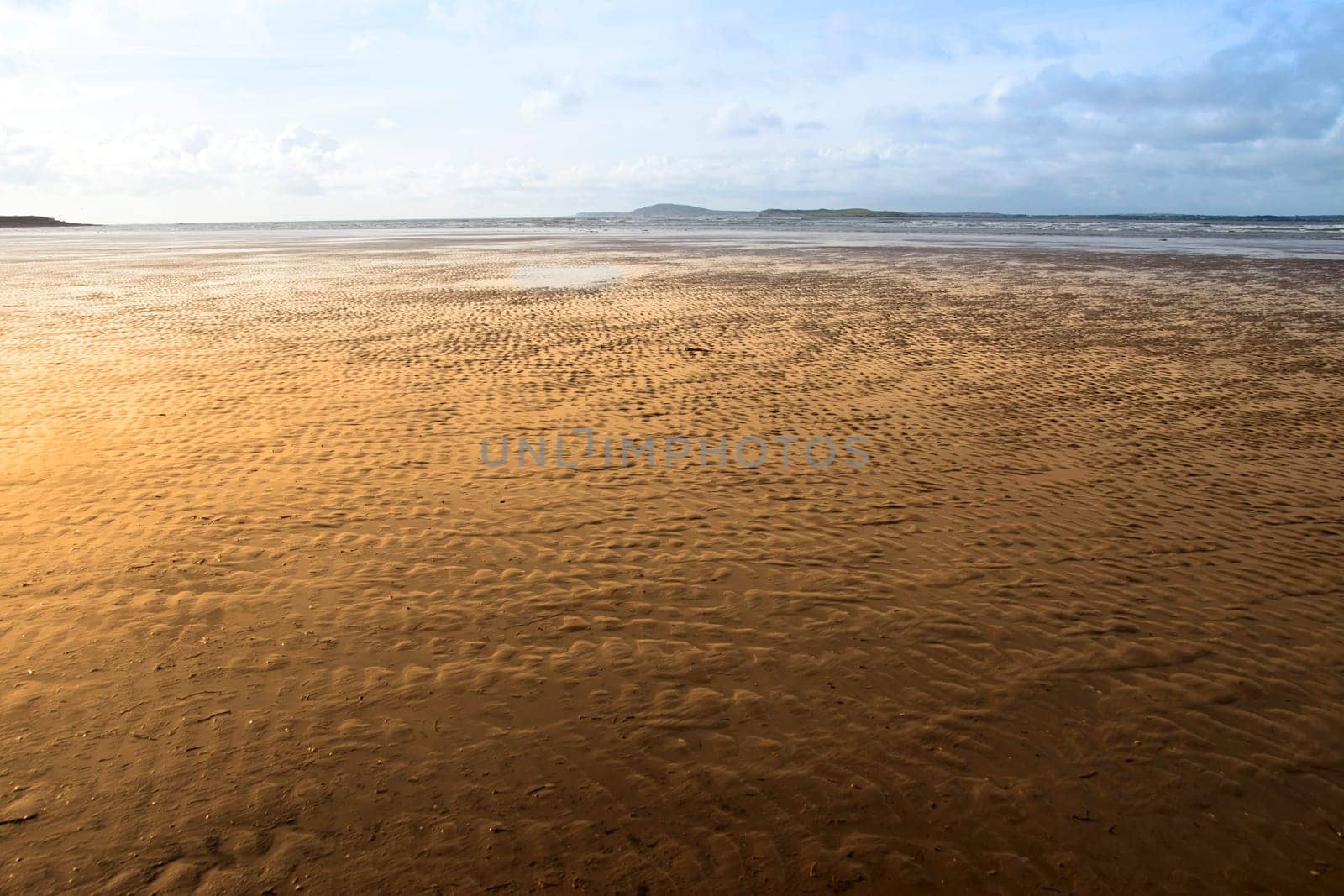 golden ripples of sand on the beach in Beal county Kerry Ireland