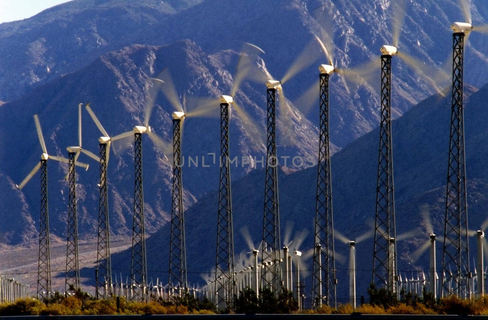 Wind turbines in California desert