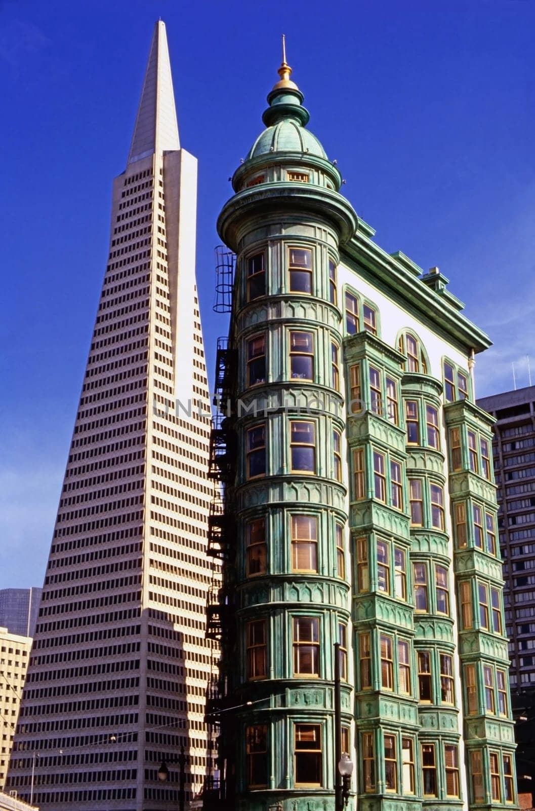 Transamerica Building and Columbus Tower in San Francisco