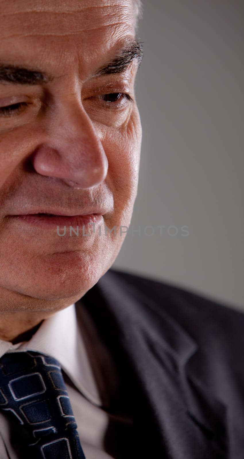 an old man doubtful maybe thinking about a problem or the future