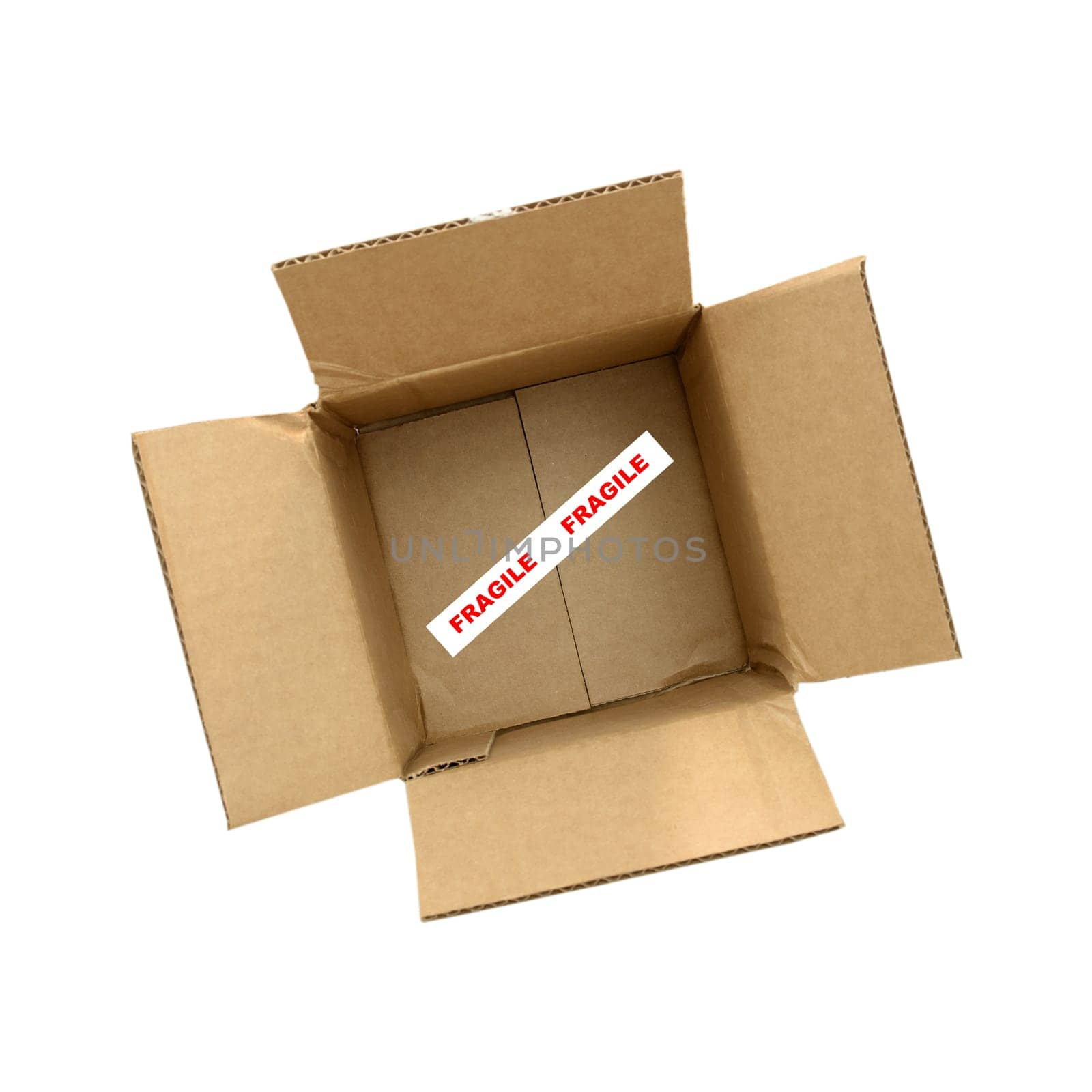 A close up shot of a cardboard box