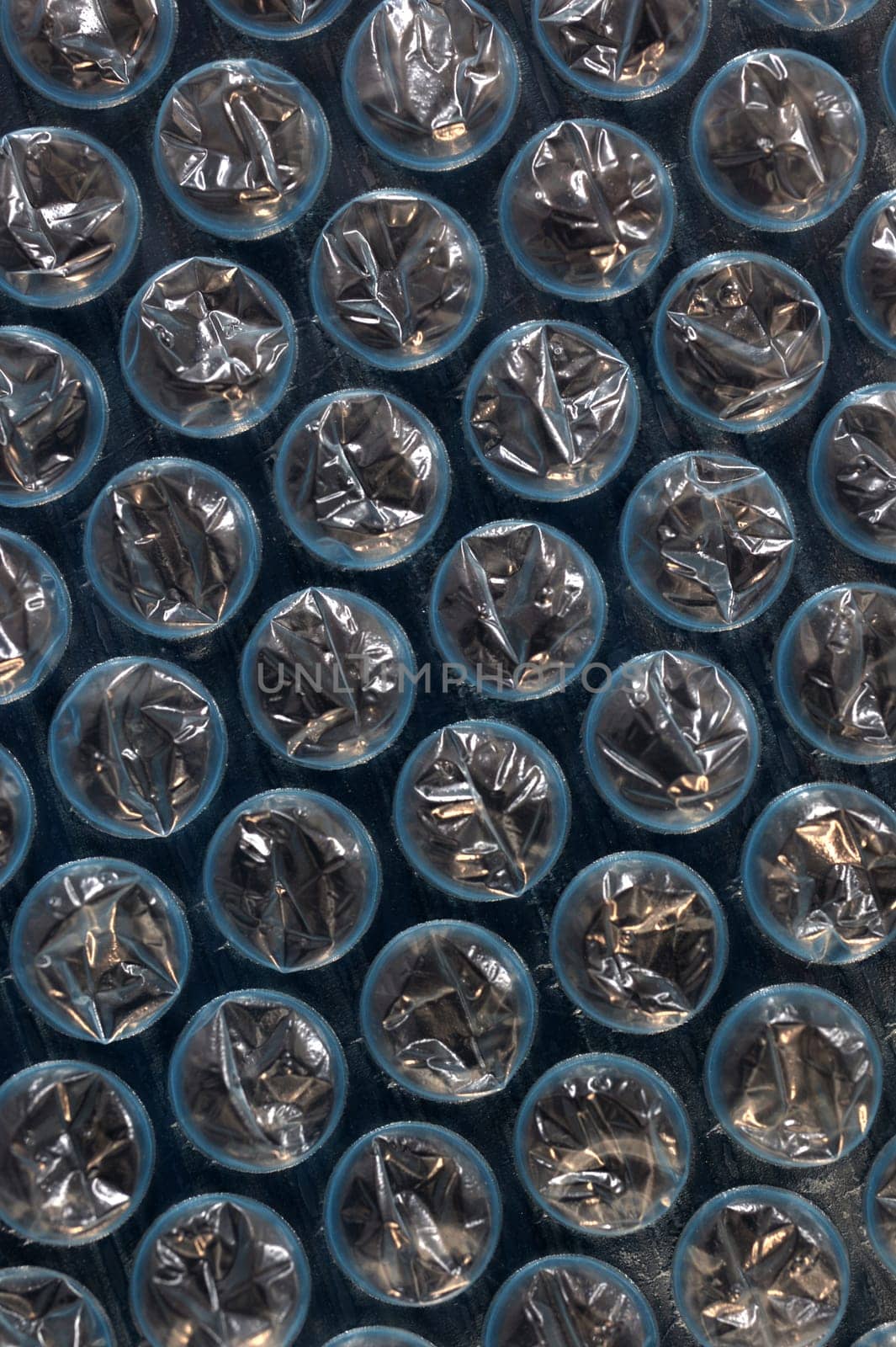 A close up shot of bubble wrap