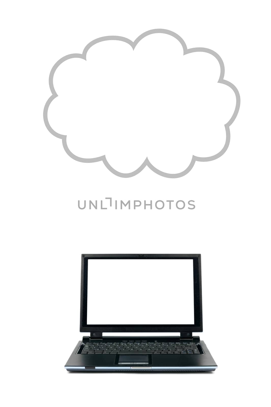 A conceptual image of computer cloud storage
