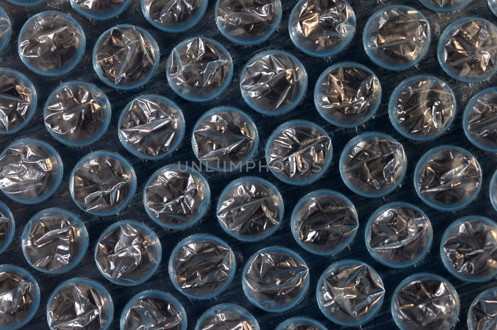A close up shot of bubble wrap